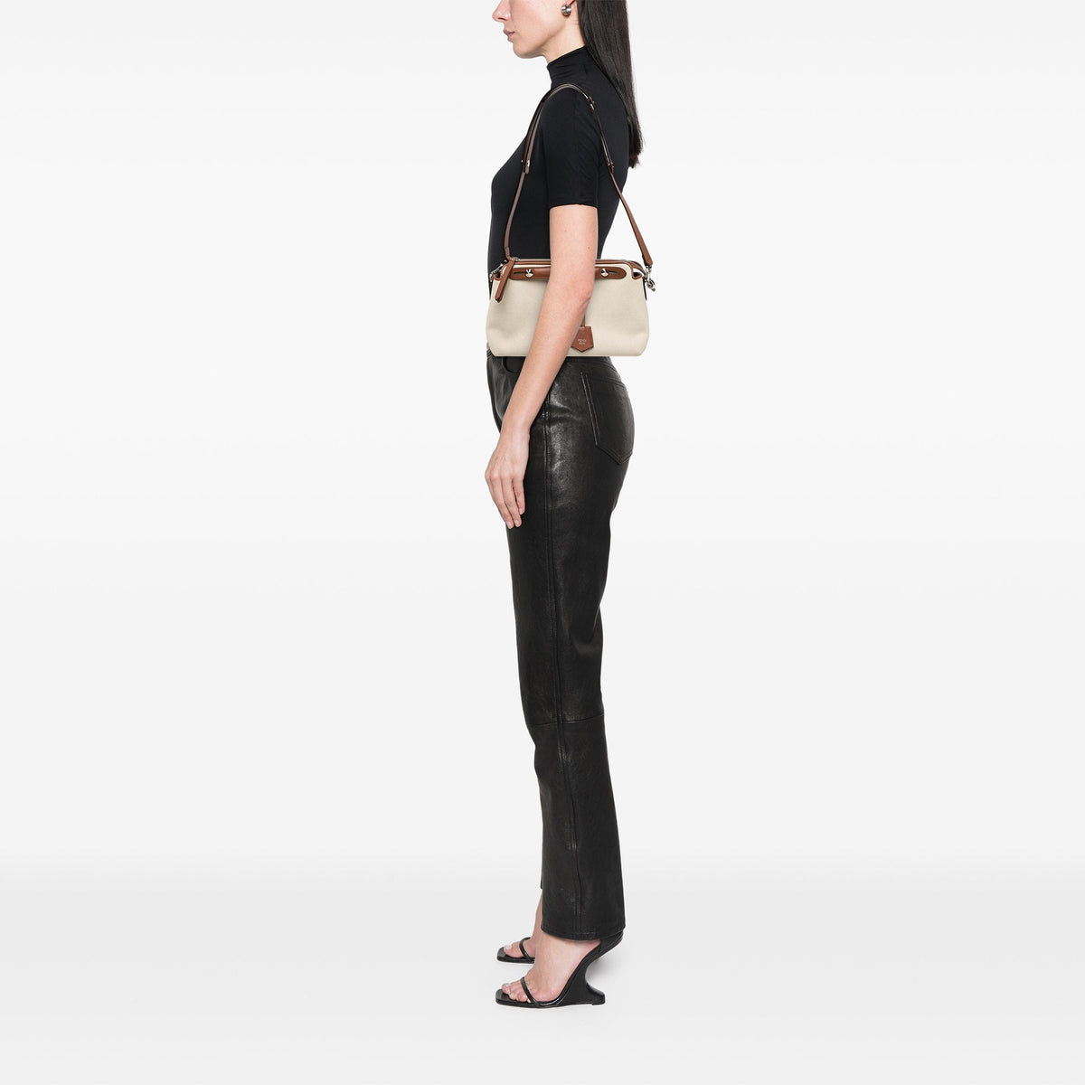 Fendi Medium Canvas By The Way Satchel — Brown