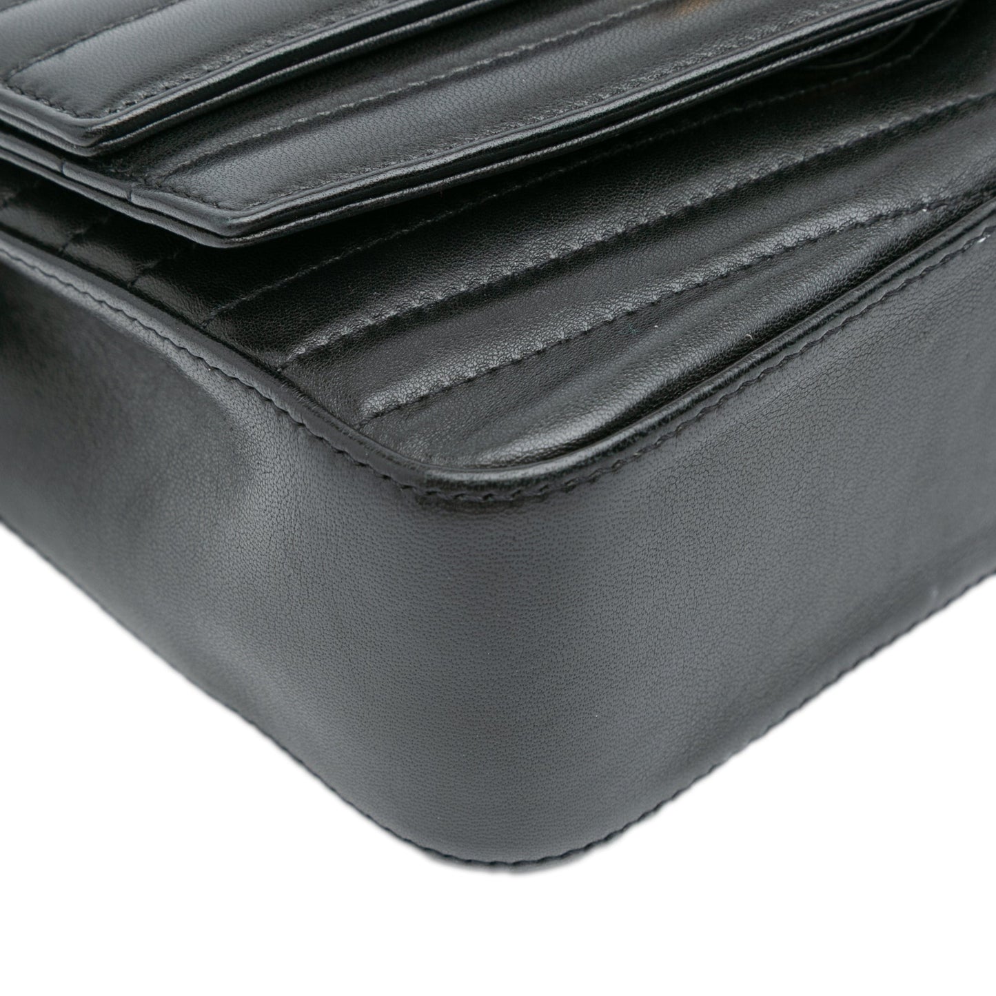 Saint Laurent Small Chevron Lambskin Monogram Sulpice Bag