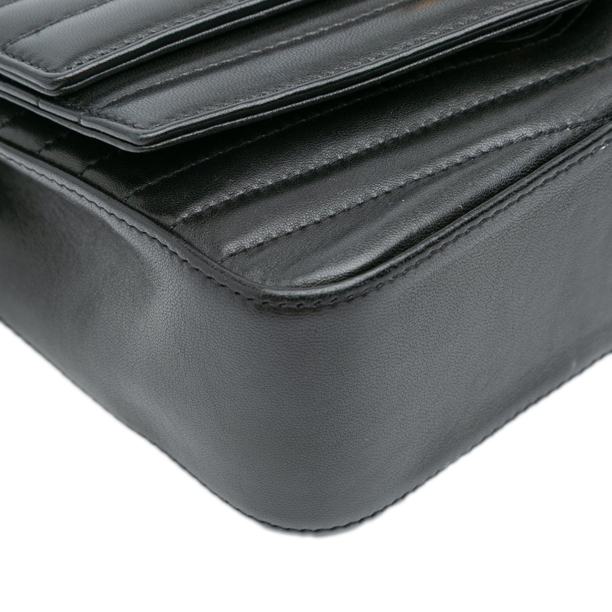 Saint Laurent Small Chevron Lambskin Monogram Sulpice Bag