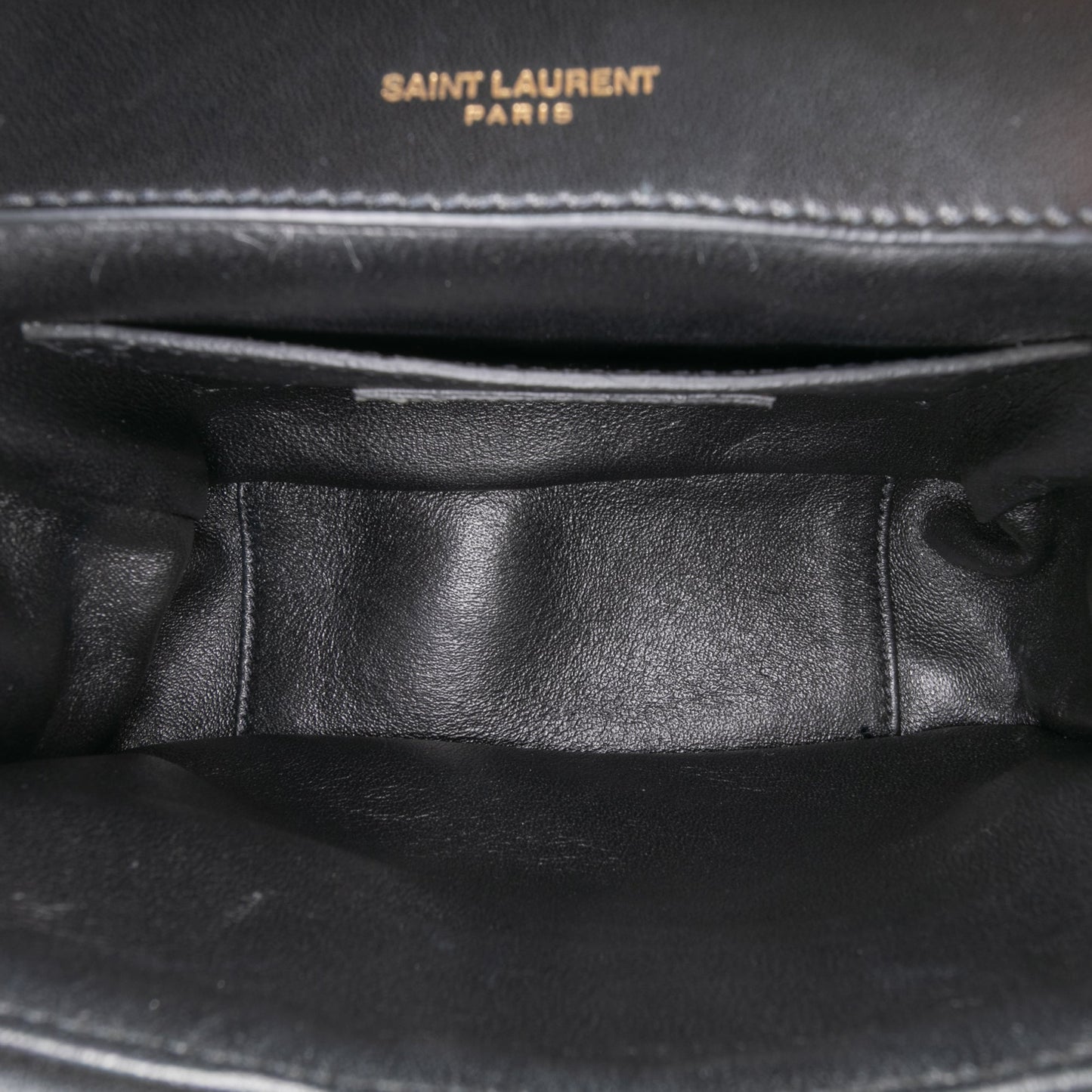 Saint Laurent Small Chevron Lambskin Monogram Sulpice Bag