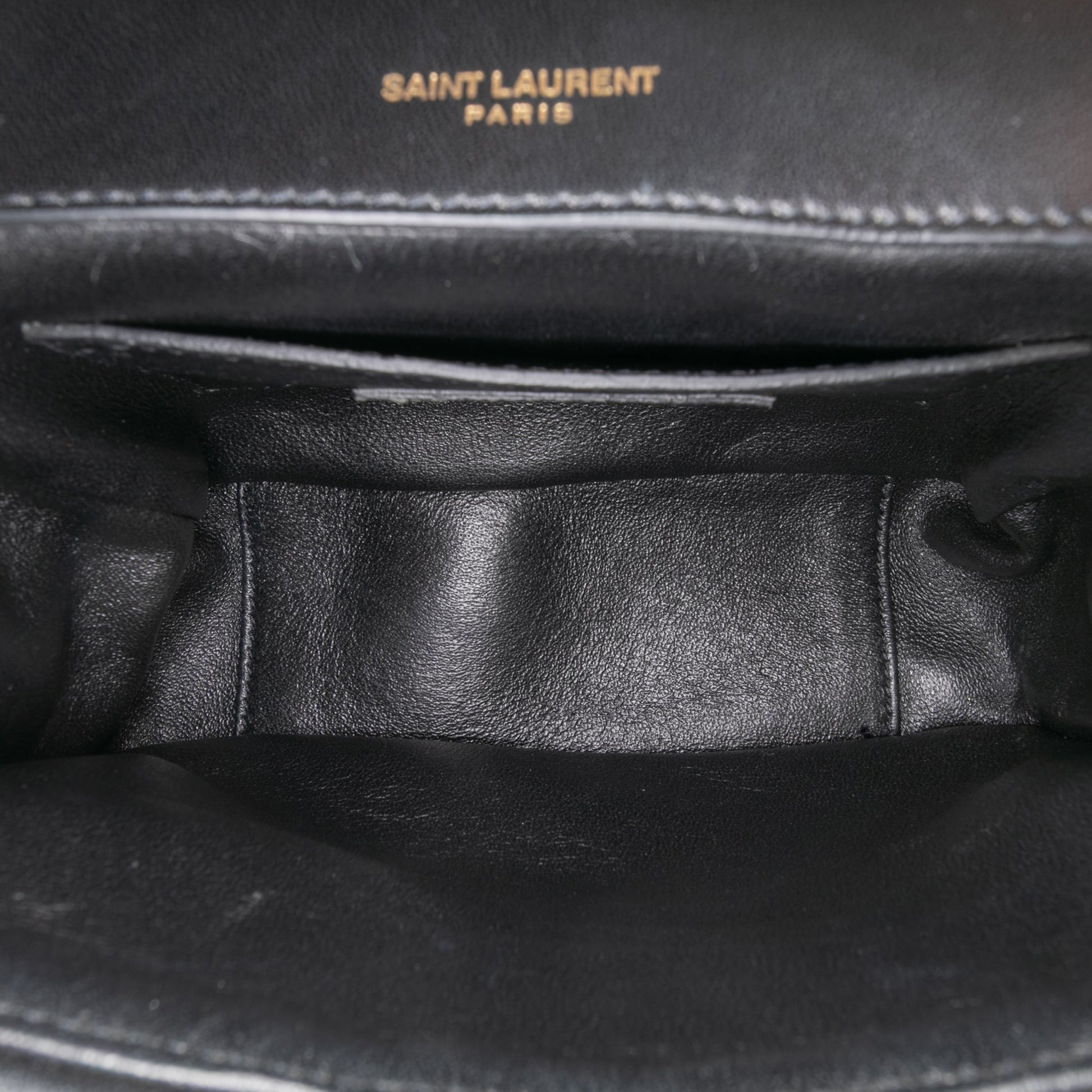 Saint Laurent Small Chevron Lambskin Monogram Sulpice Bag
