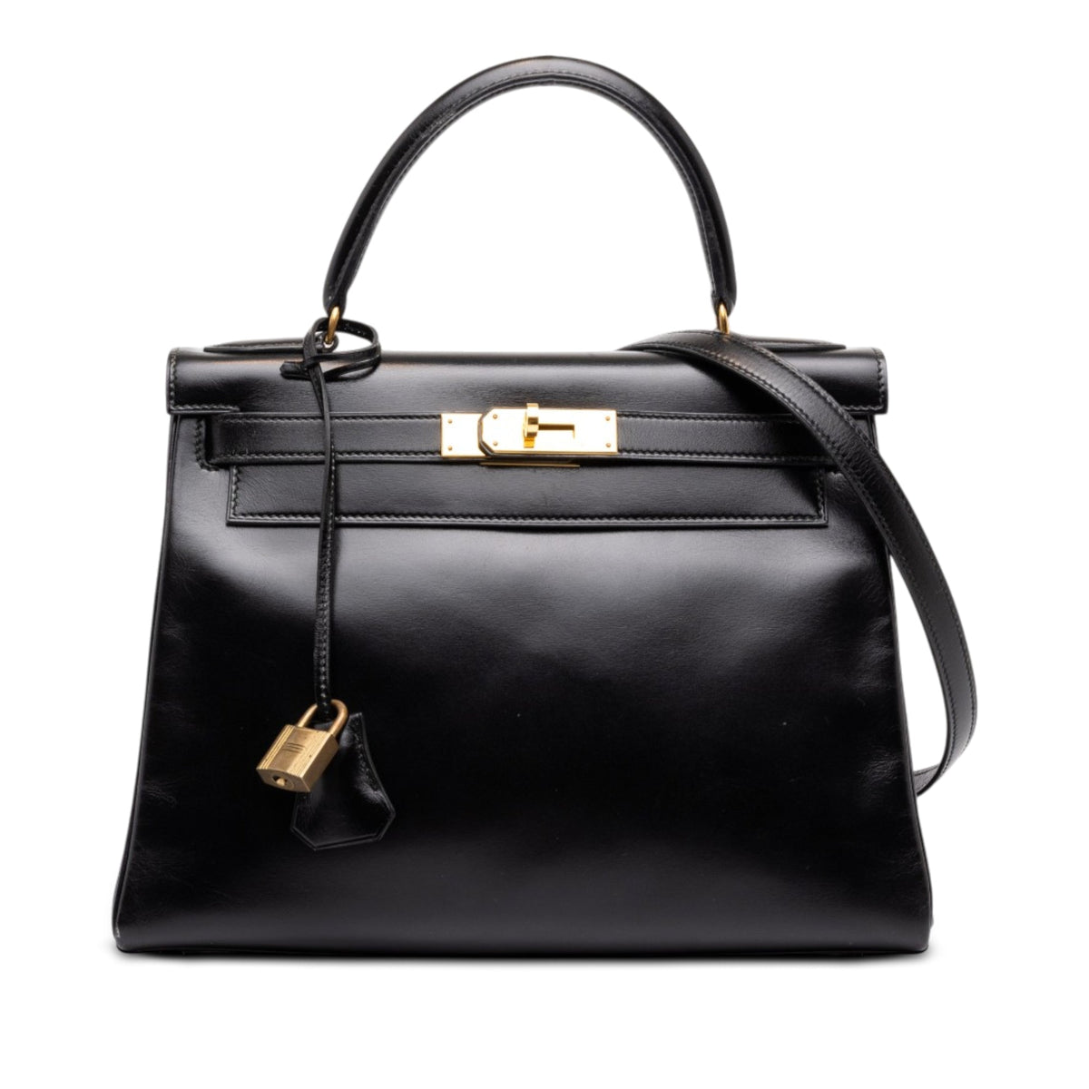 Hermès Box Calf Kelly Retourne 28 — Black