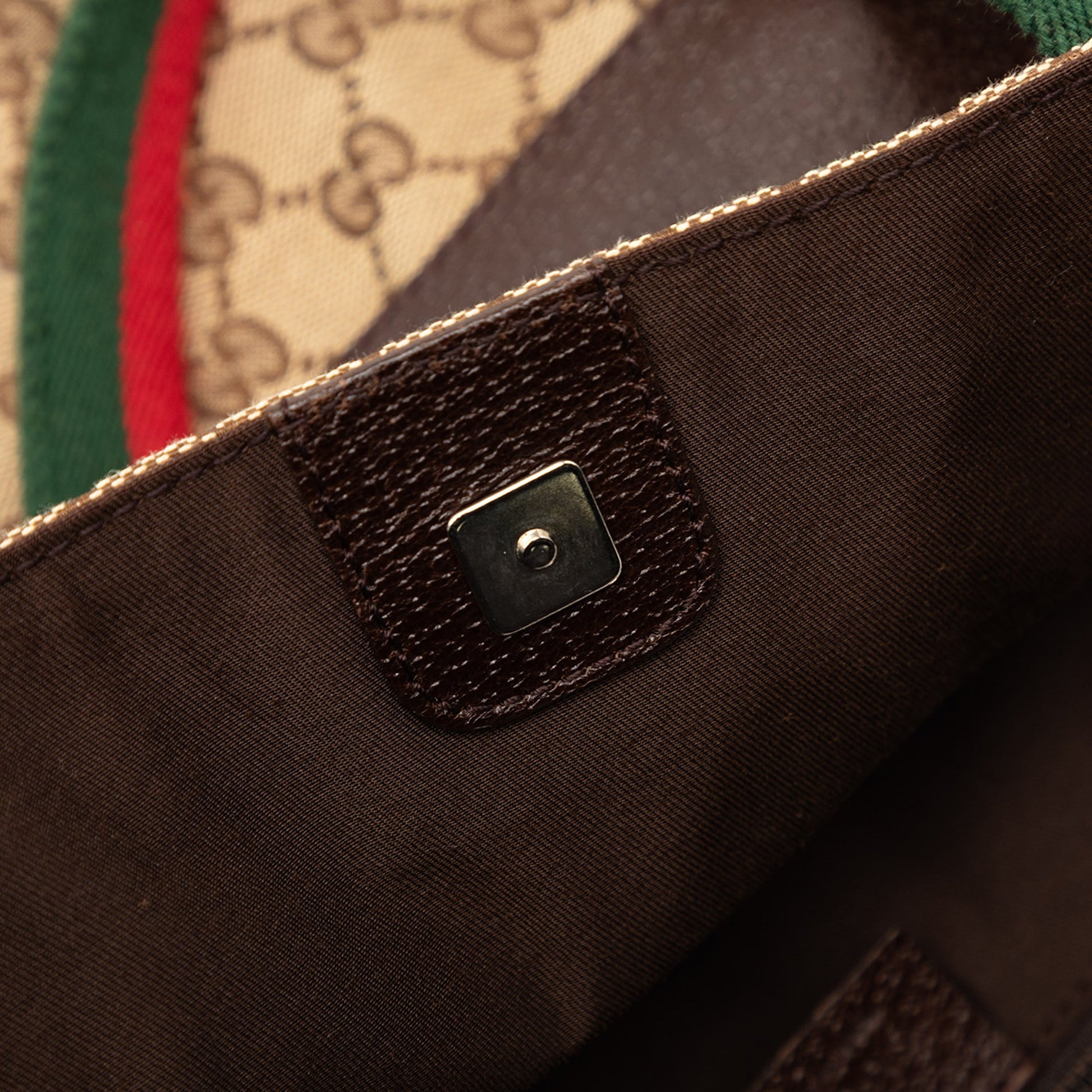 GG Canvas Web Double Pockets Tote