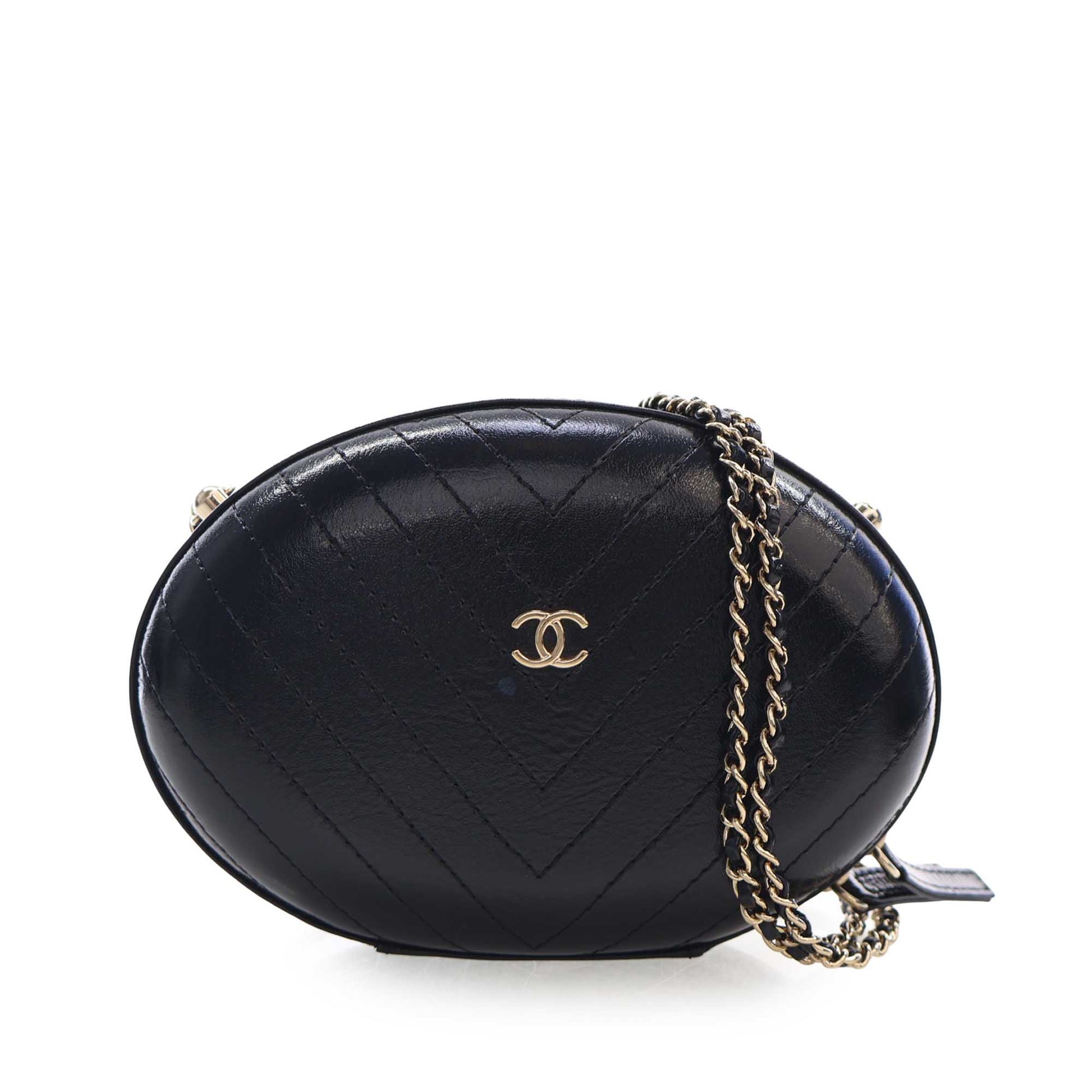 Chanel Chevron Stitched Calfskin La Pausa Evening Bag