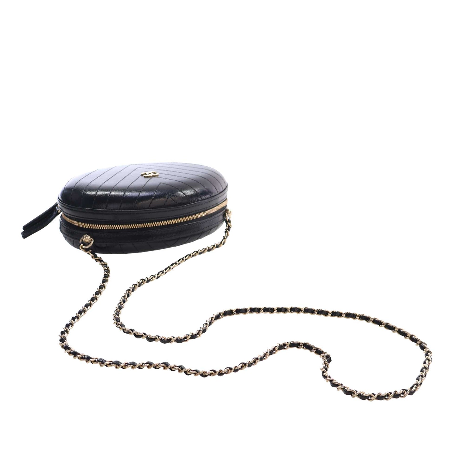 Chanel Chevron Stitched Calfskin La Pausa Evening Bag