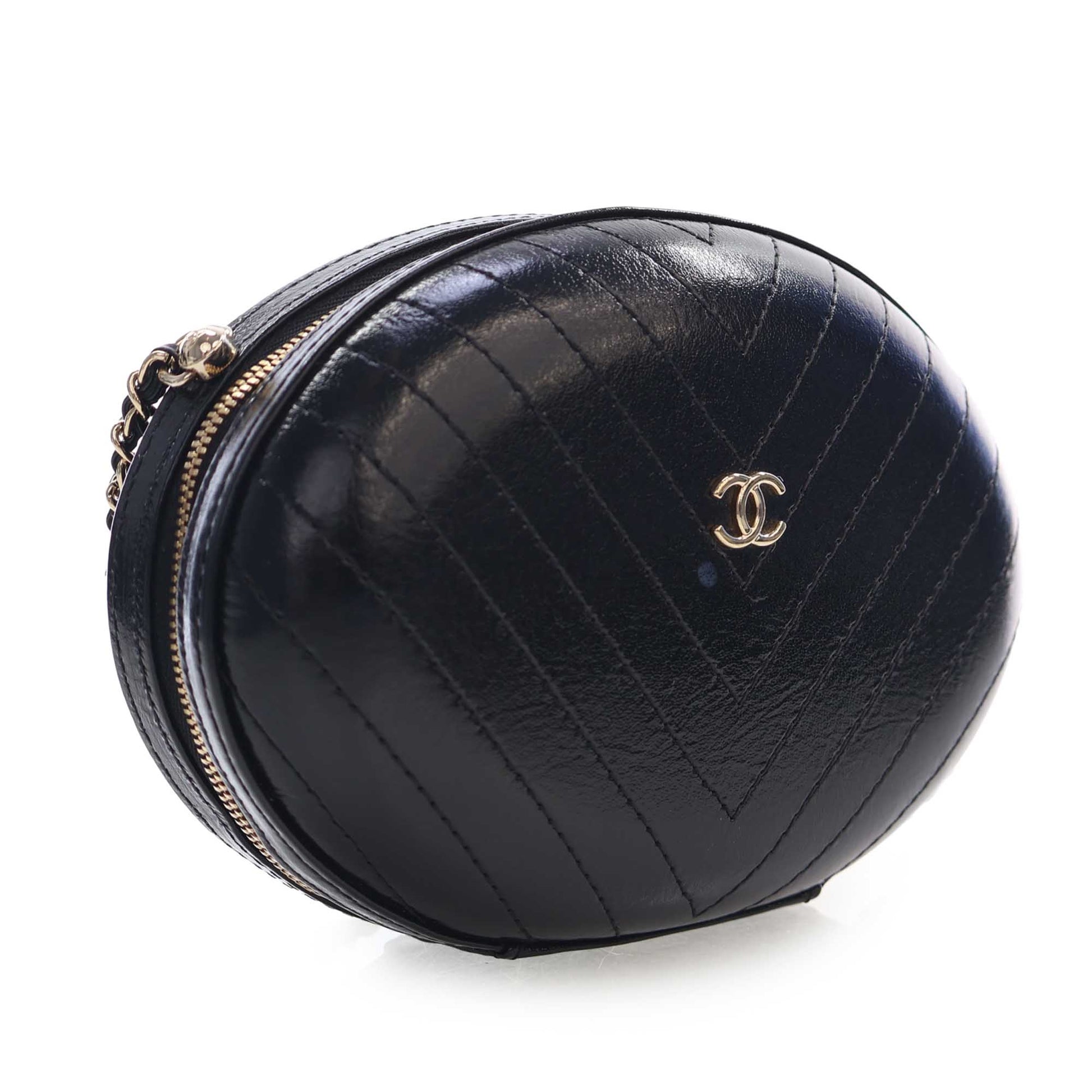Chanel Chevron Stitched Calfskin La Pausa Evening Bag