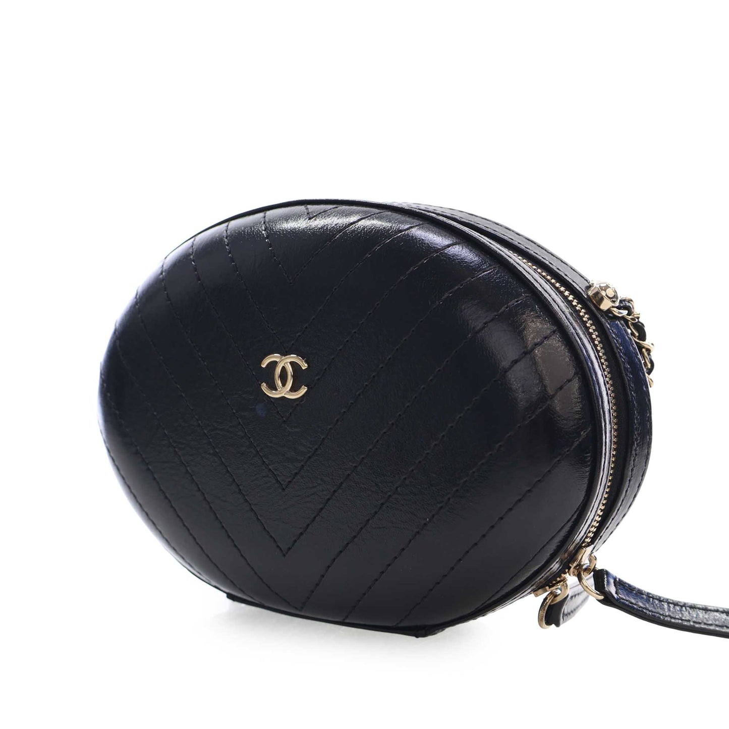 Chanel Chevron Stitched Calfskin La Pausa Evening Bag