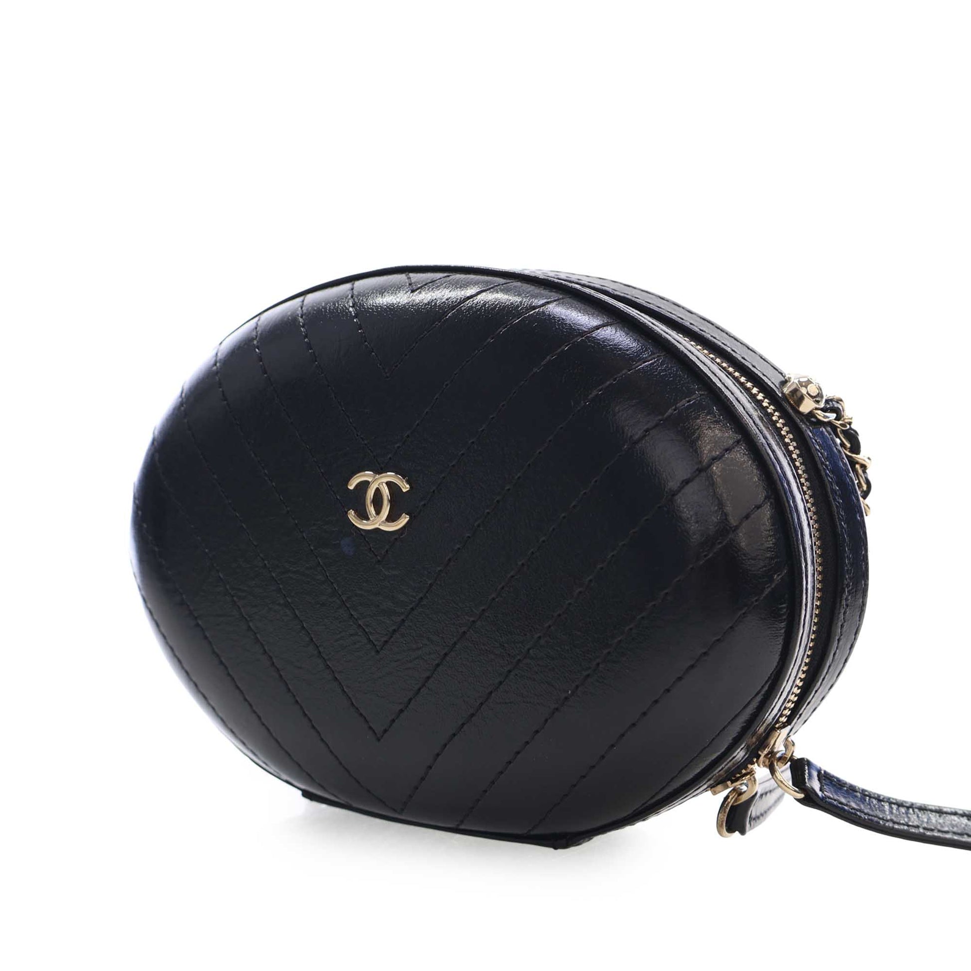 Chanel Chevron Stitched Calfskin La Pausa Evening Bag