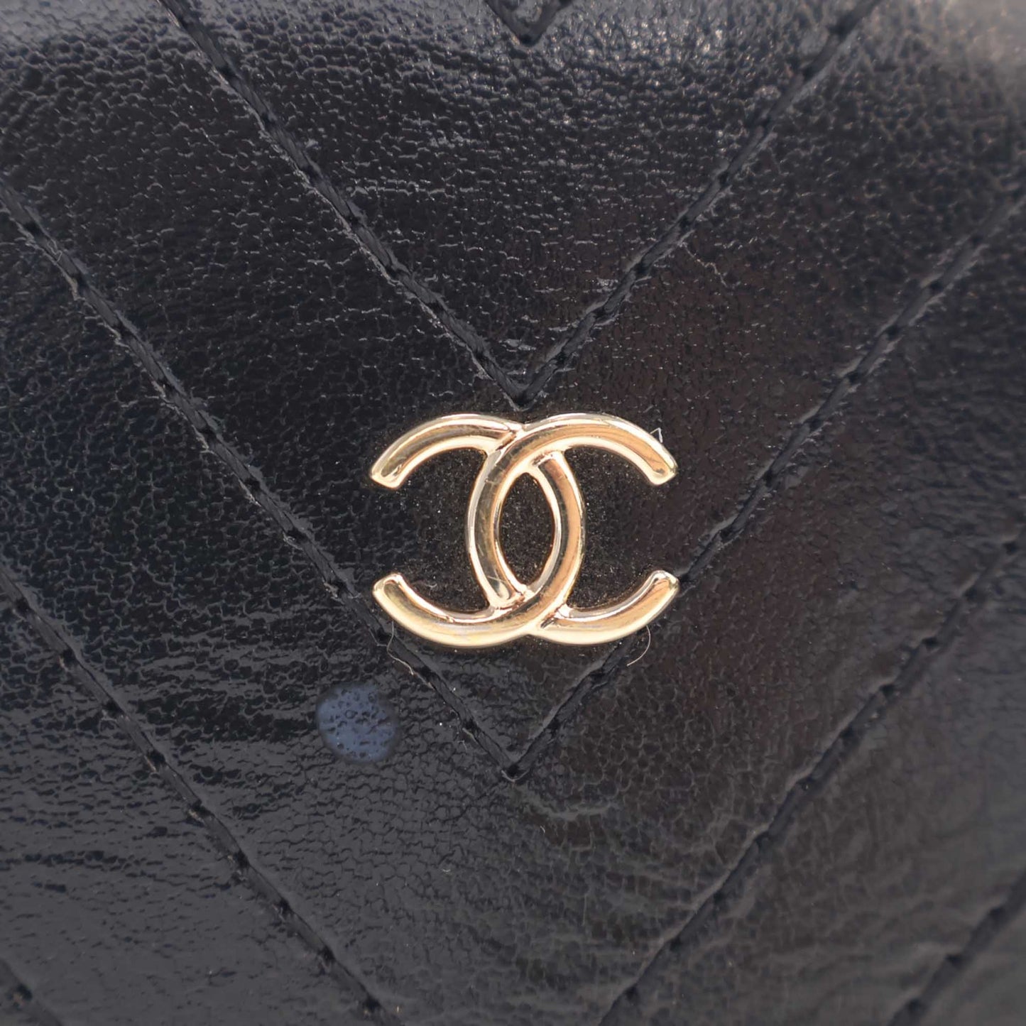 Chanel Chevron Stitched Calfskin La Pausa Evening Bag
