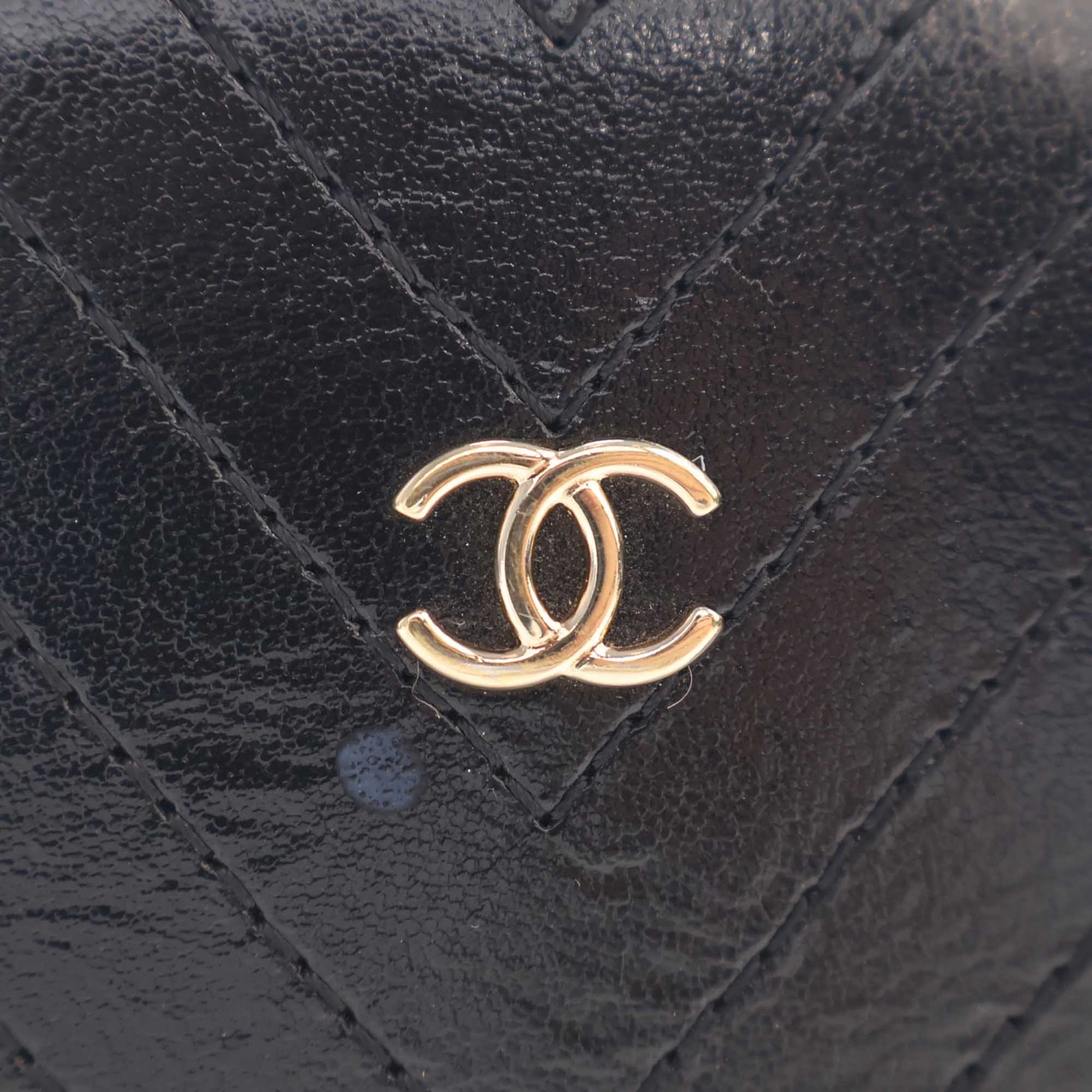Chanel Chevron Stitched Calfskin La Pausa Evening Bag