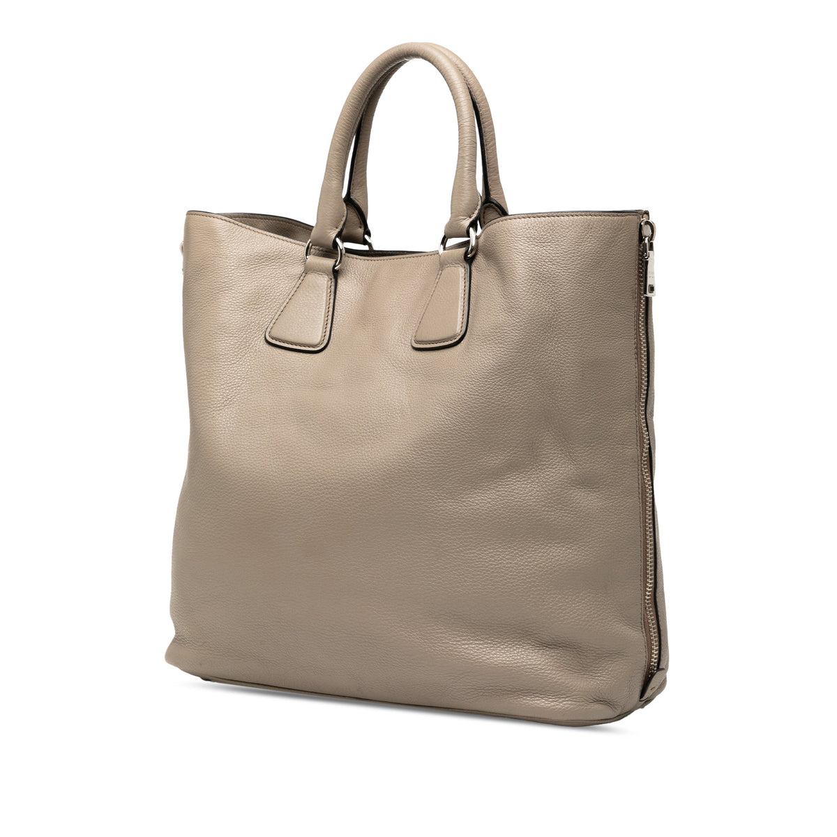 Prada Vitello Daino Side Zip Convertible Tote