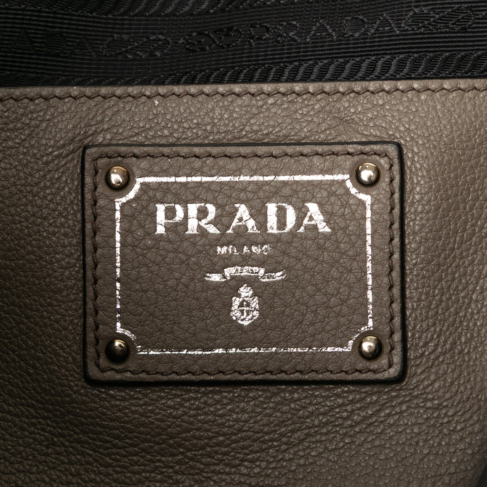 Prada Vitello Daino Side Zip Convertible Tote