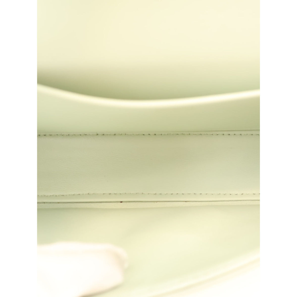 Celine Shiny Calfskin Triomphe Claude Chain Shoulder Bag — Green
