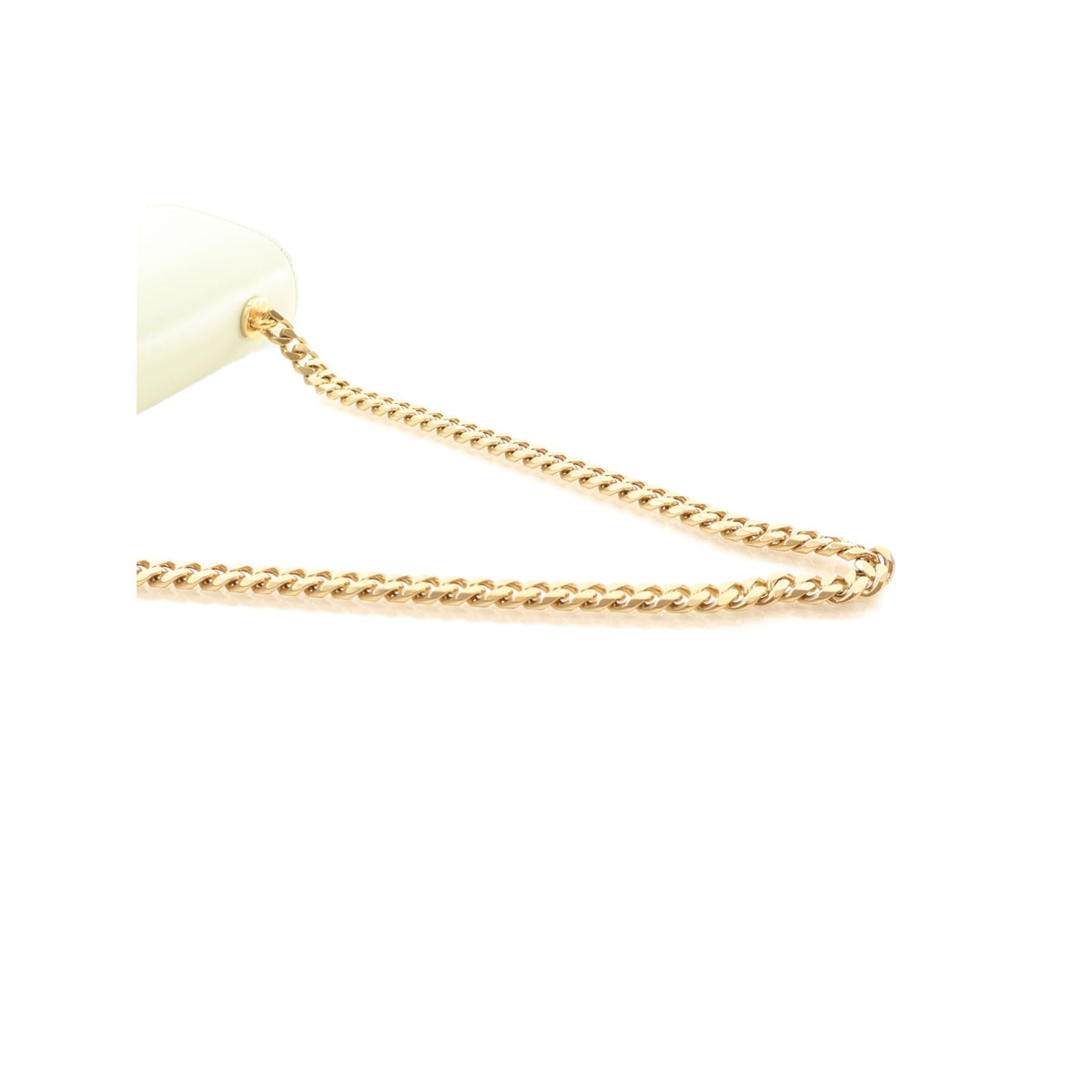 Celine Shiny Calfskin Triomphe Claude Chain Shoulder Bag — Green
