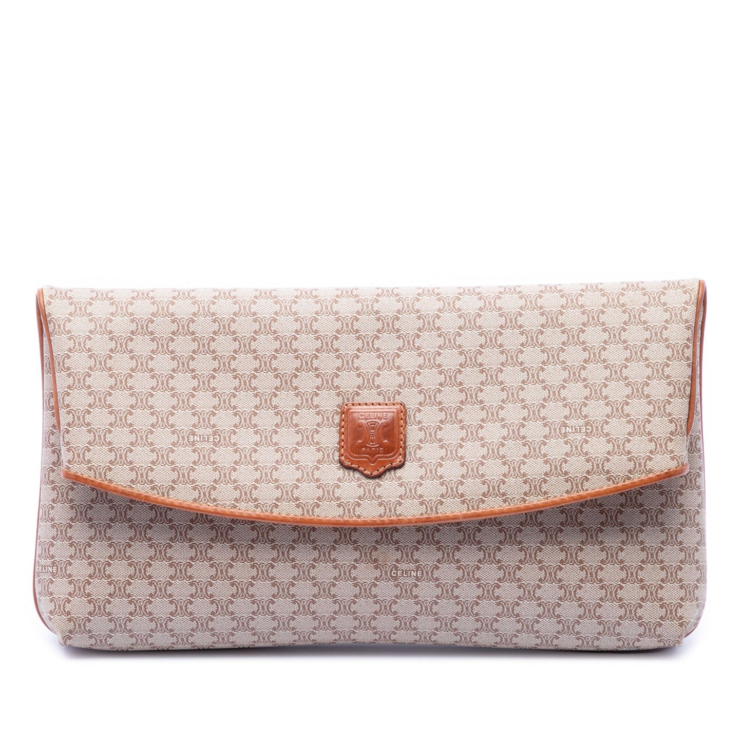 Celine Macadam Coated Canvas Clutch