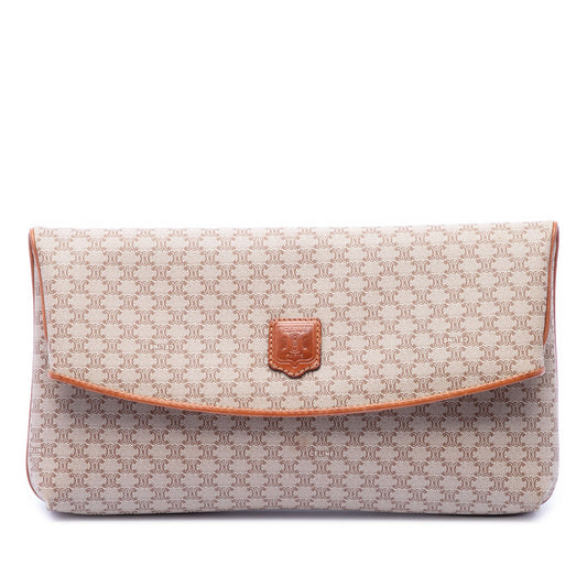 Celine Macadam Coated Canvas Clutch
