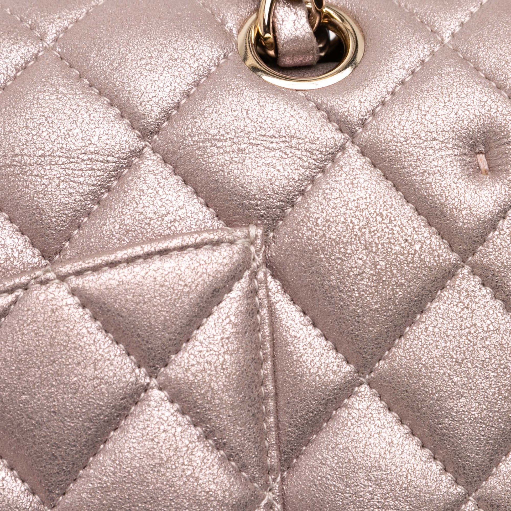 Chanel Medium Classic Iridescent Lambskin Double Flap