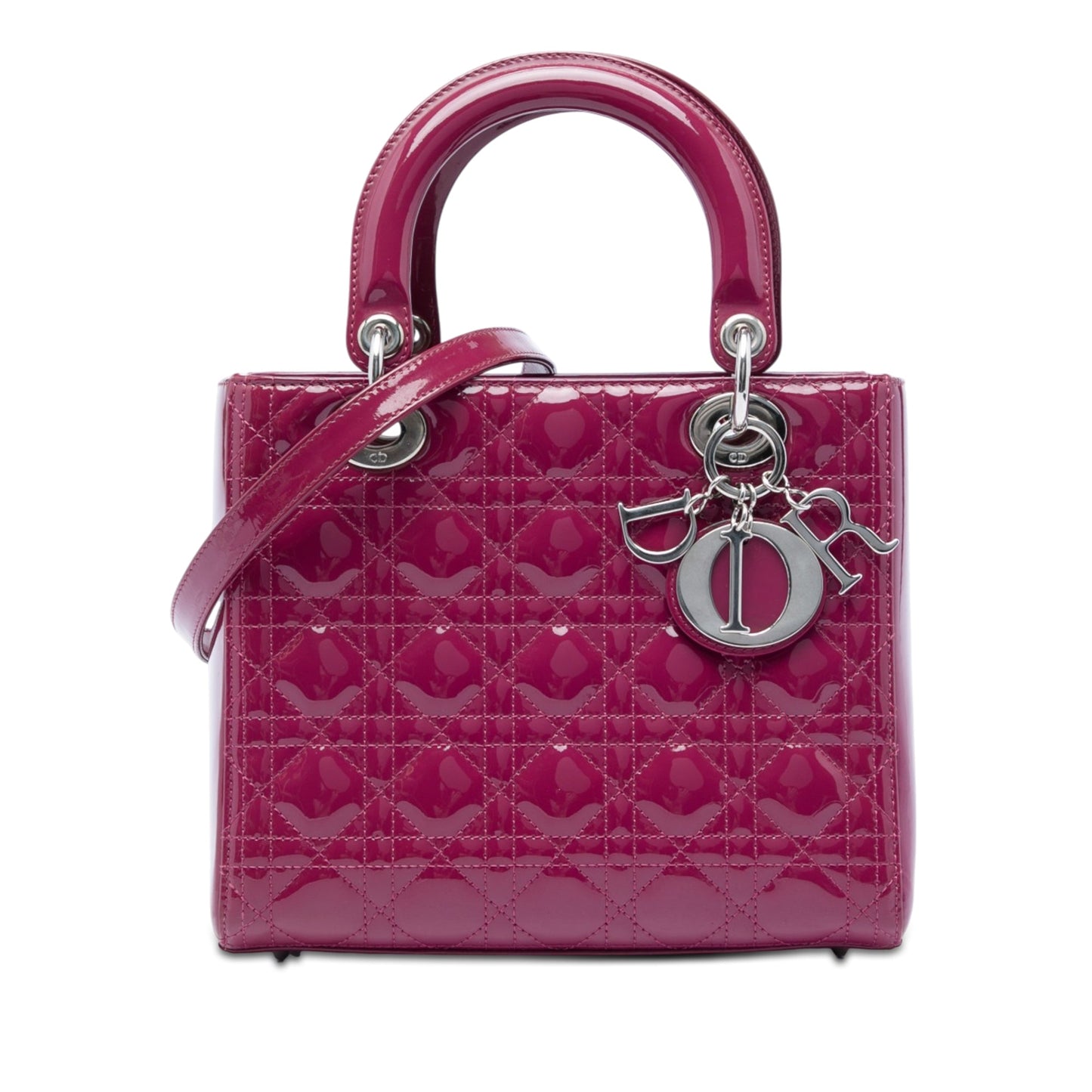 Dior Medium Patent Cannage Lady Dior