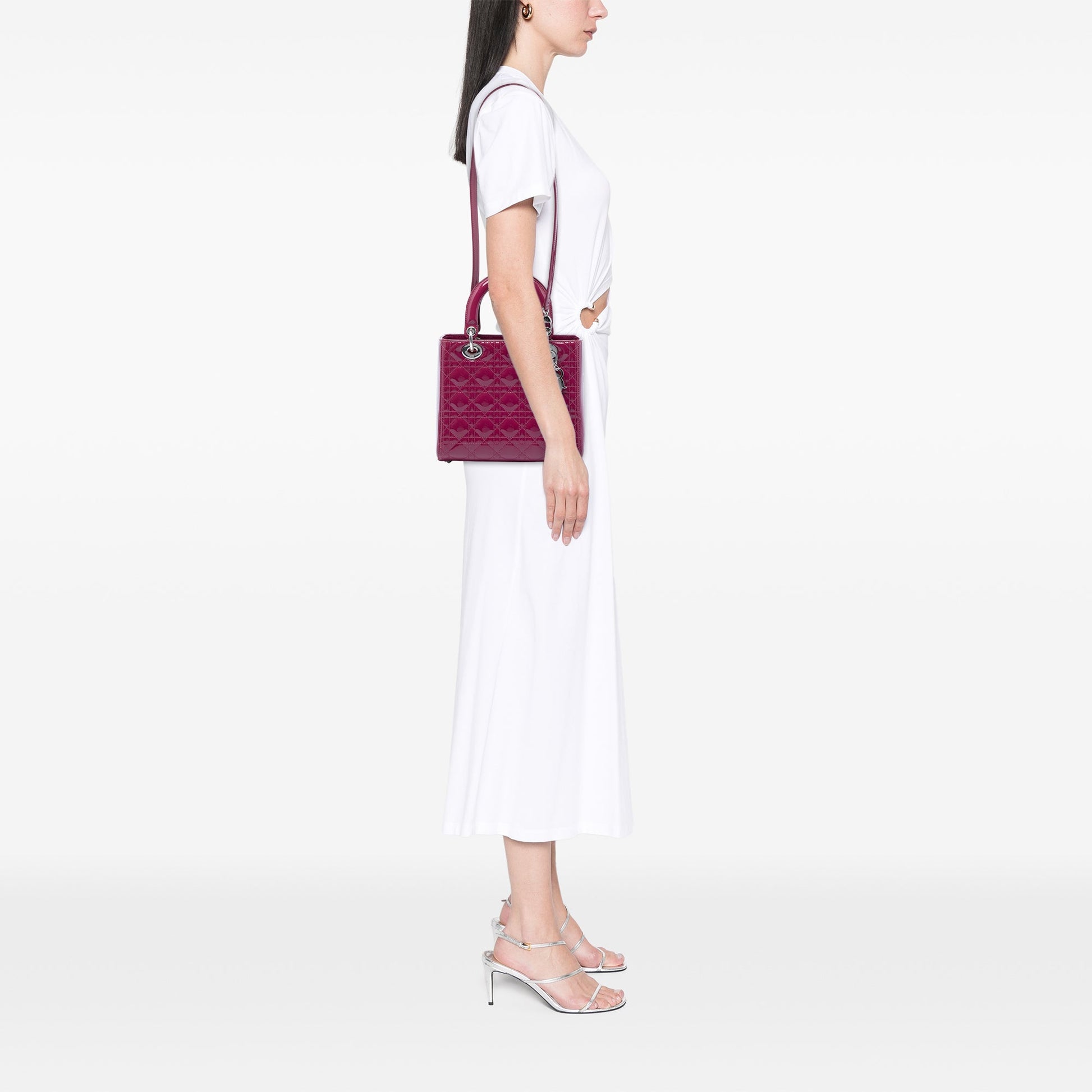 Dior Medium Patent Cannage Lady Dior