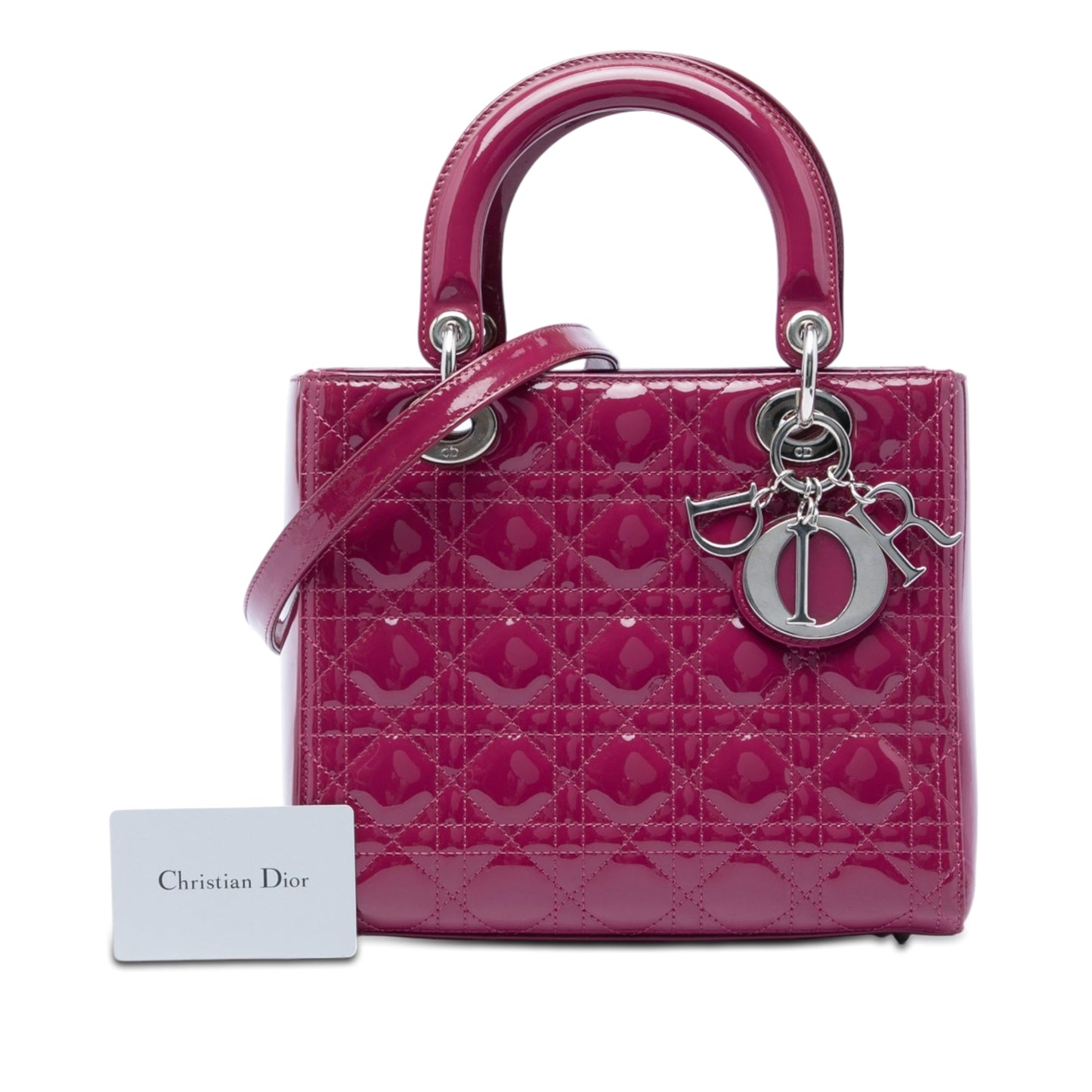 Dior Medium Patent Cannage Lady Dior