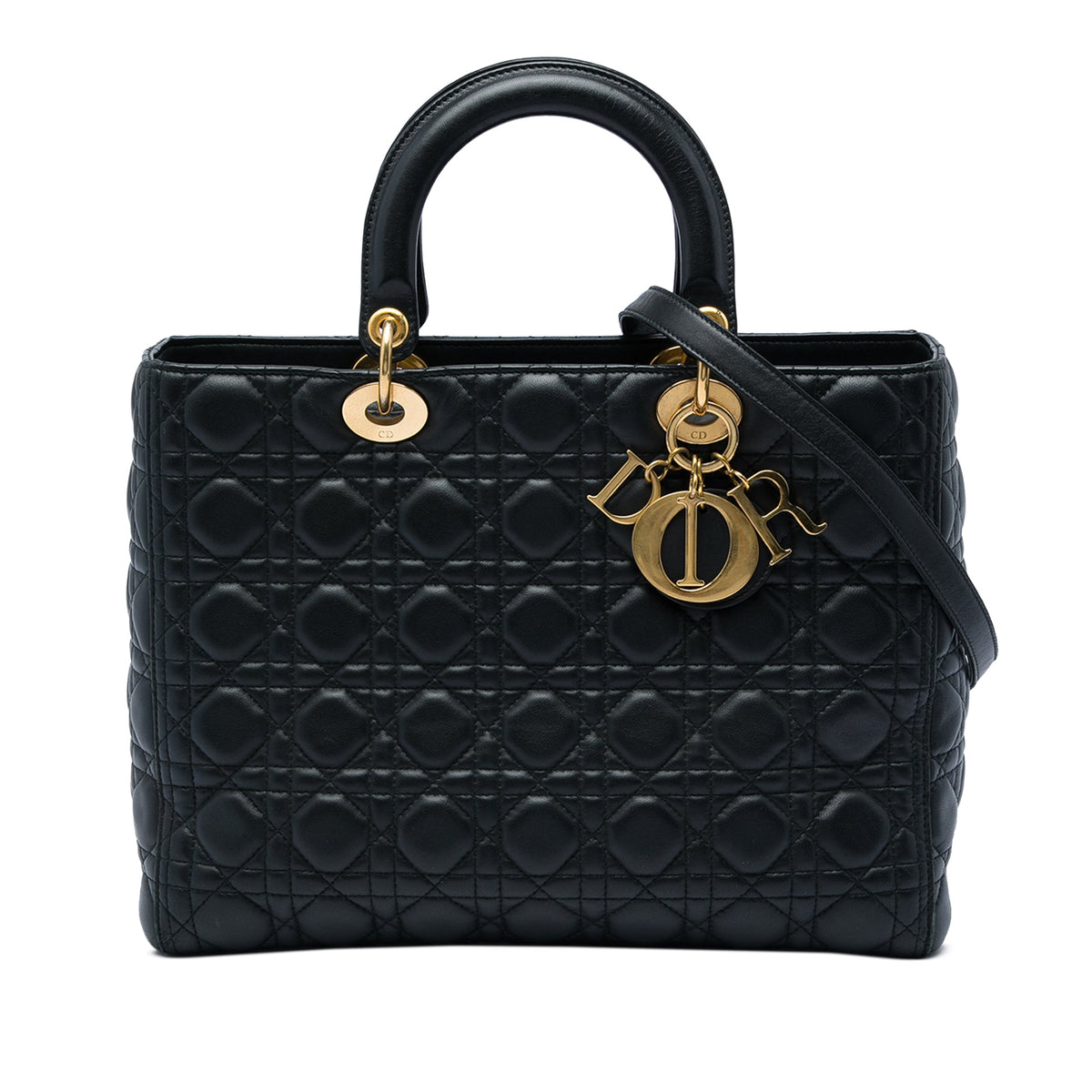 Dior Large Lambskin Cannage Lady Dior
