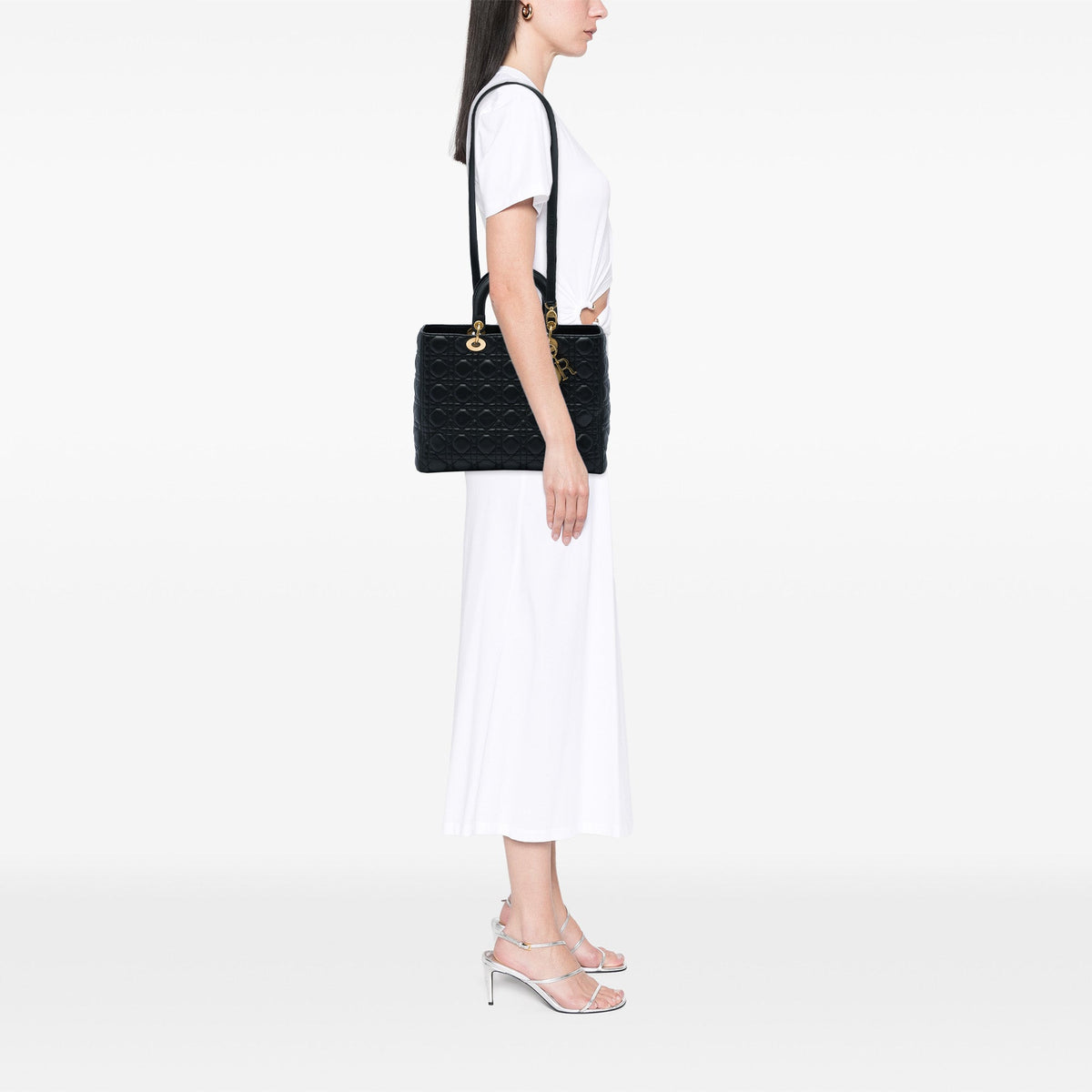 Dior Large Lambskin Cannage Lady Dior