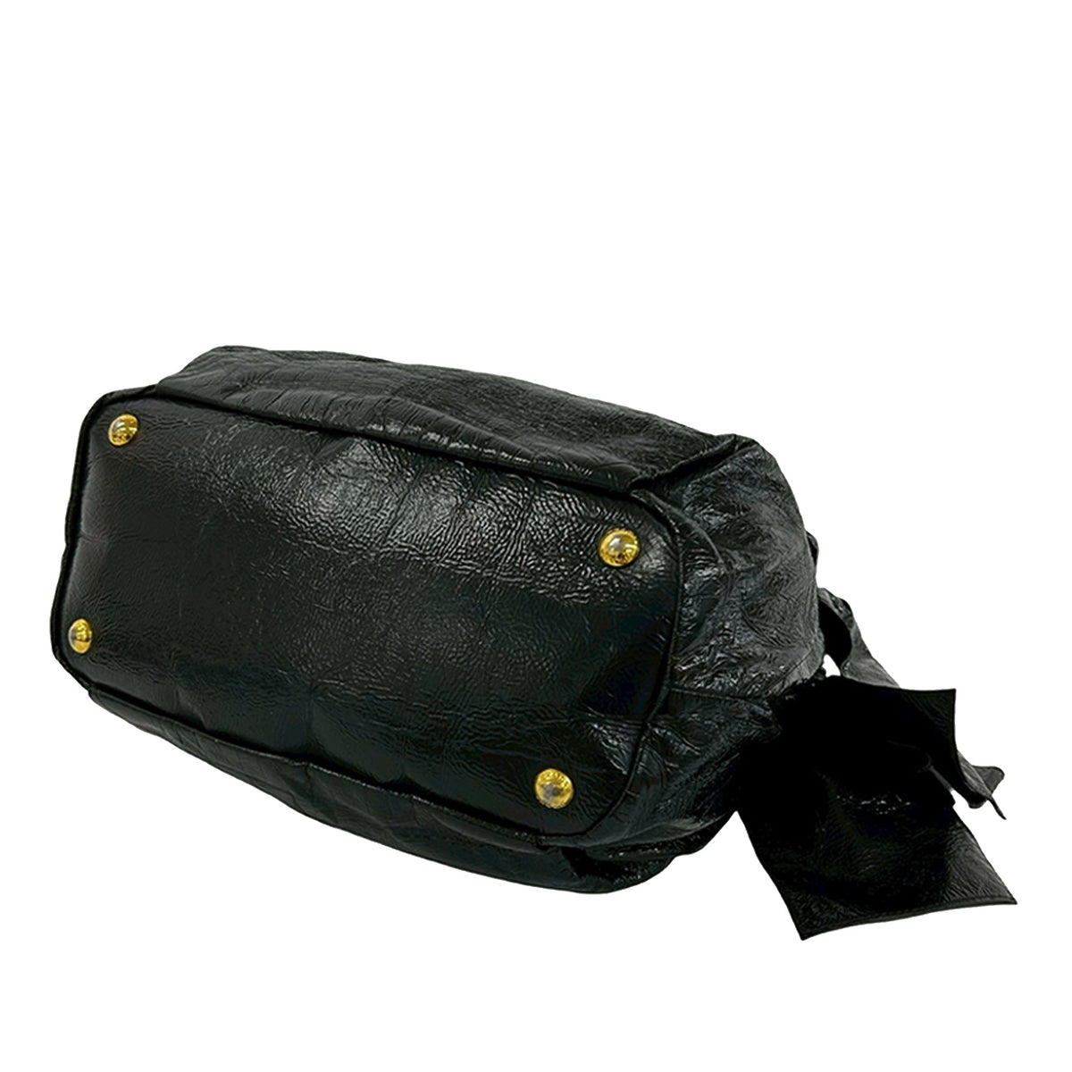 Prada Vernice Gaufre Bow Satchel