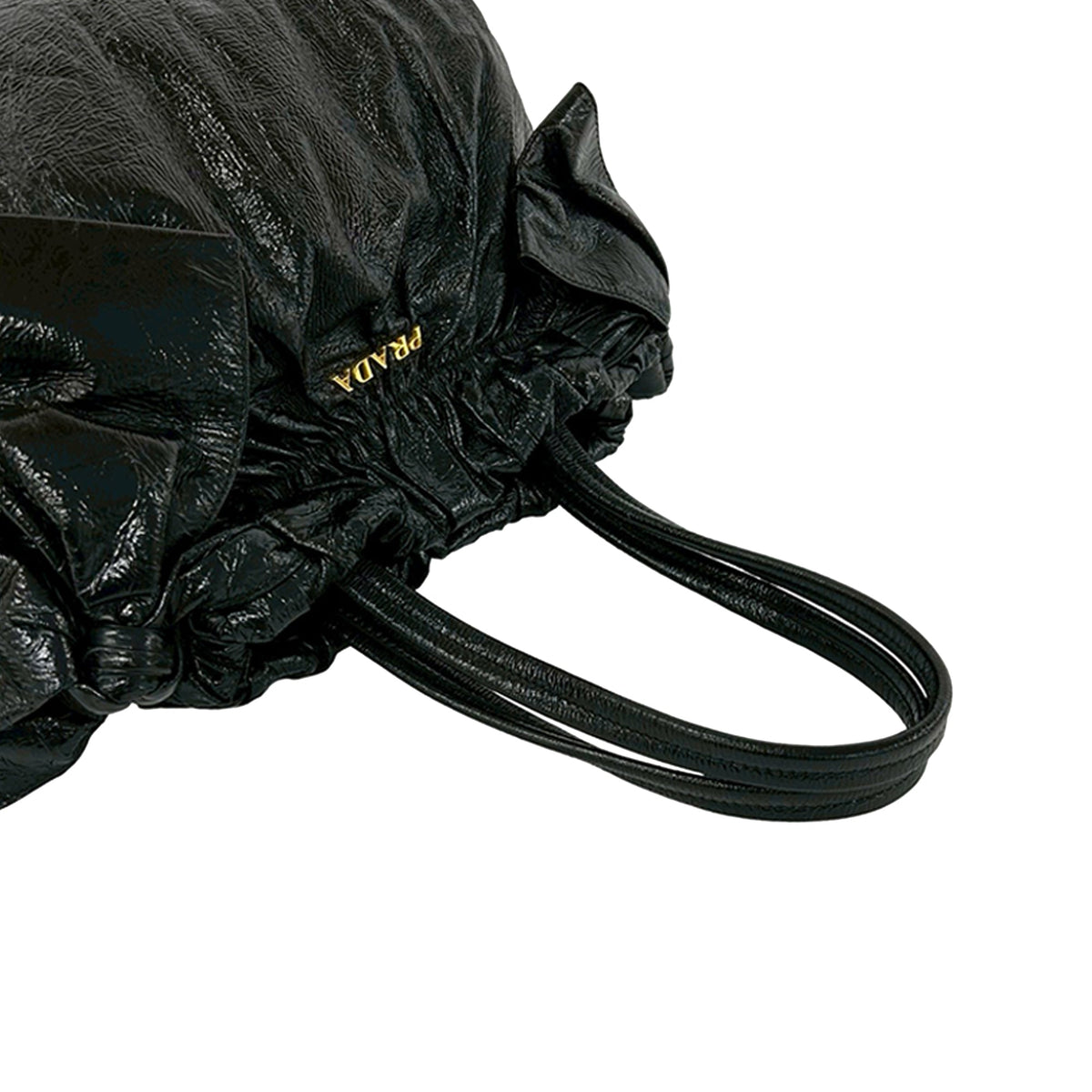 Prada Vernice Gaufre Bow Satchel