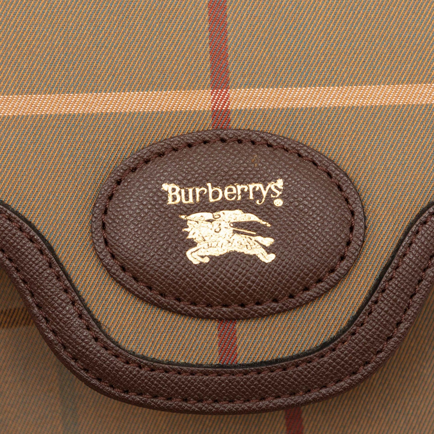 Burberry Vintage Check Canvas Flap Shoulder Bag