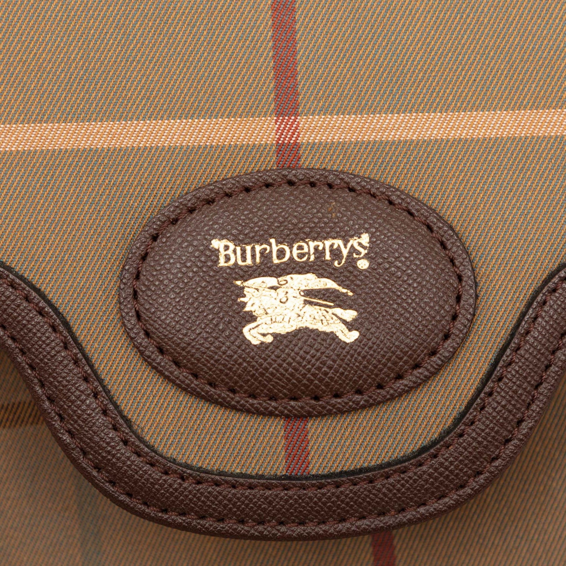 Burberry Vintage Check Canvas Flap Shoulder Bag
