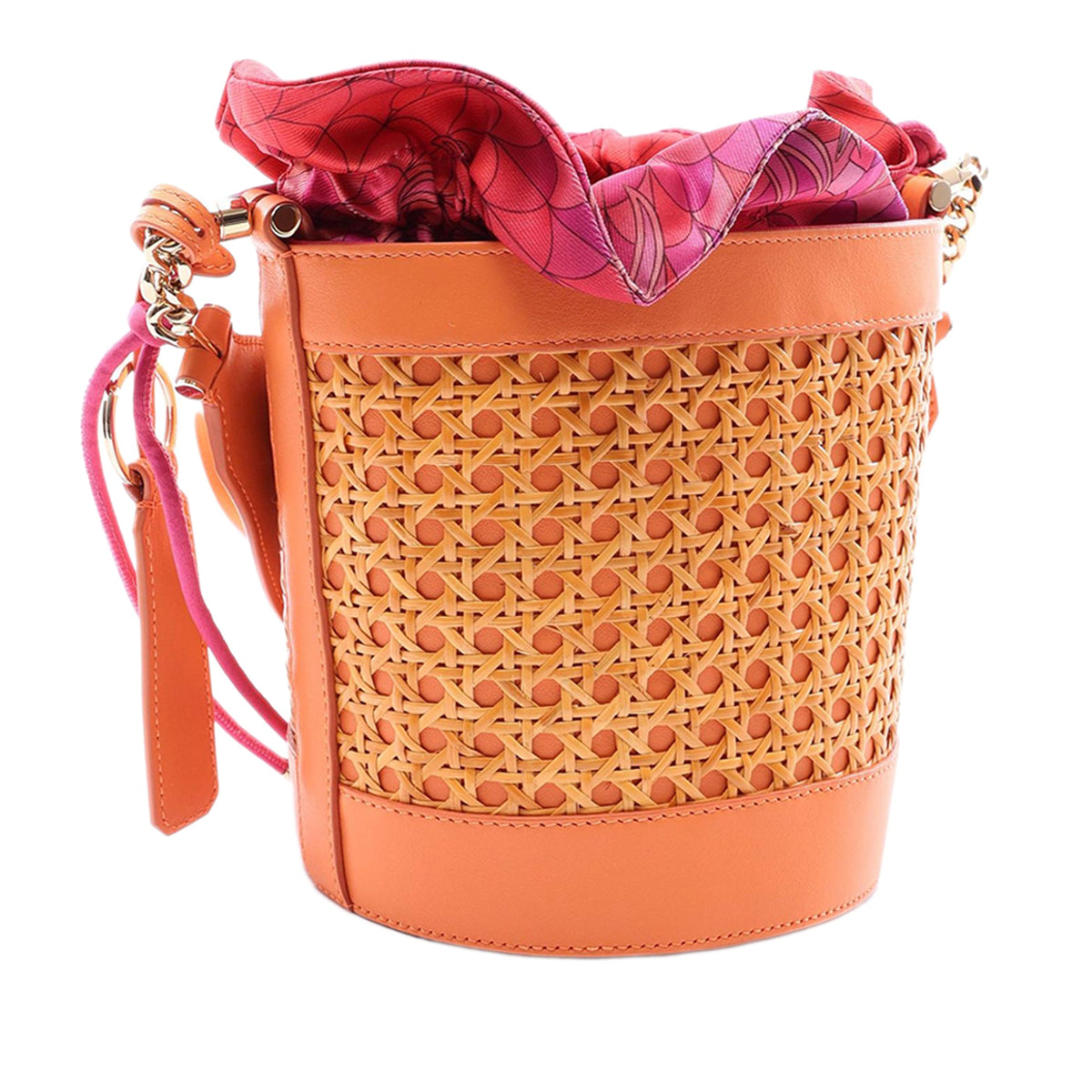 Bvlgari Raffia Serpenti Forever Bucket Bag