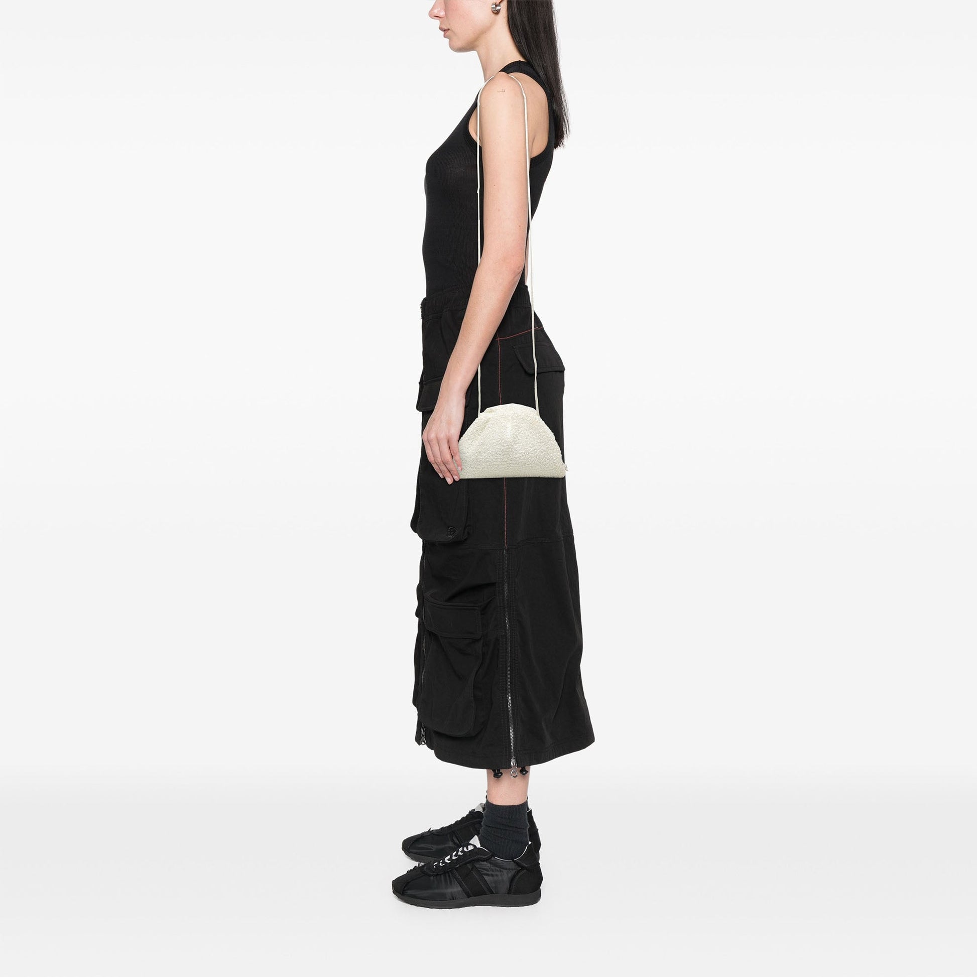 Bottega Veneta Boucle Raffia The Mini Pouch Crossbody