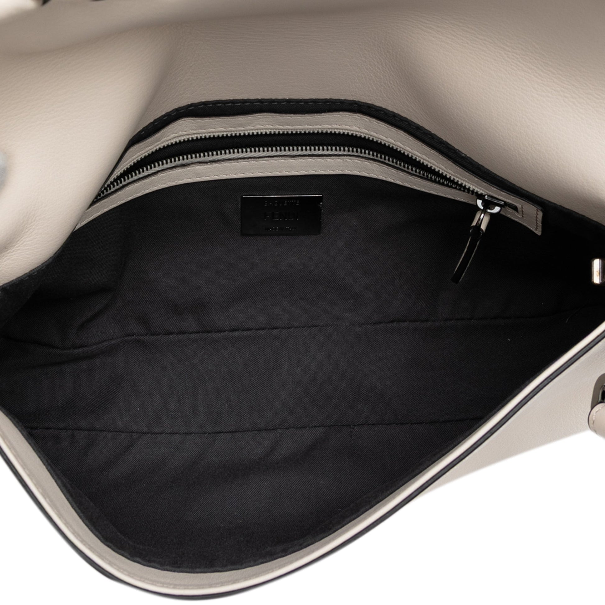 Fendi Whipstitch Leather Baguette Crossbody