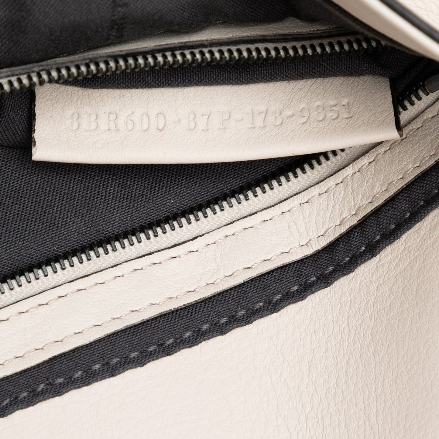 Fendi Whipstitch Leather Baguette Crossbody