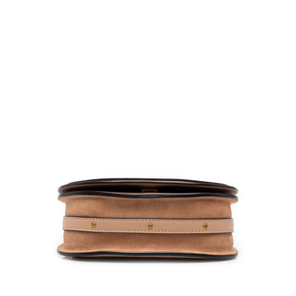 Chloé Small Leather Nile Bracelet Satchel — Beige