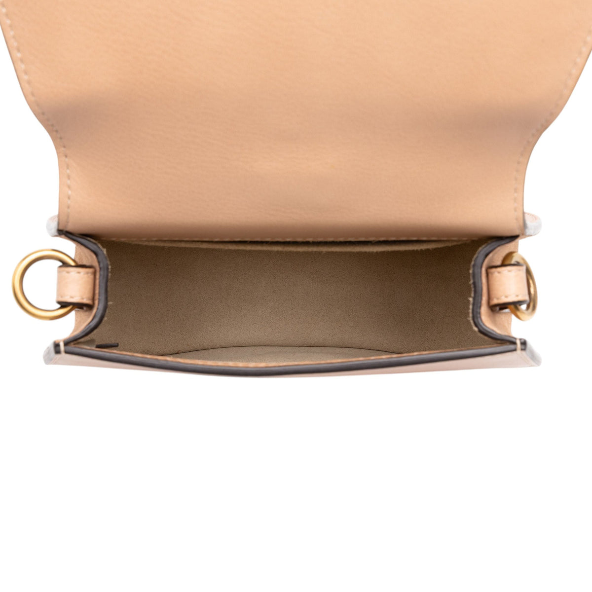 Chloé Small Leather Nile Bracelet Satchel — Beige