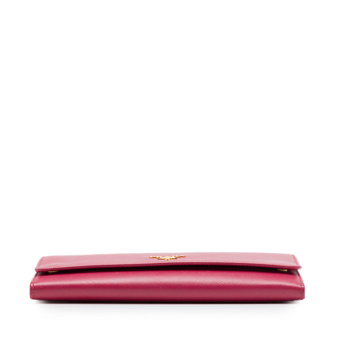 Prada Saffiano Wallet On Chain — Pink