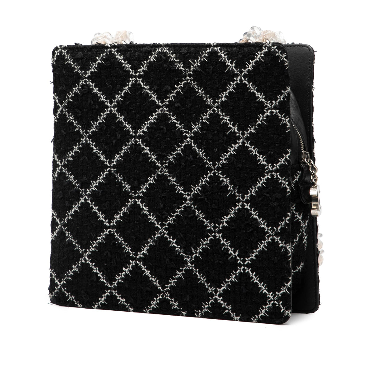Chanel Tweed and Resin Zipped Chain Shopping Bag