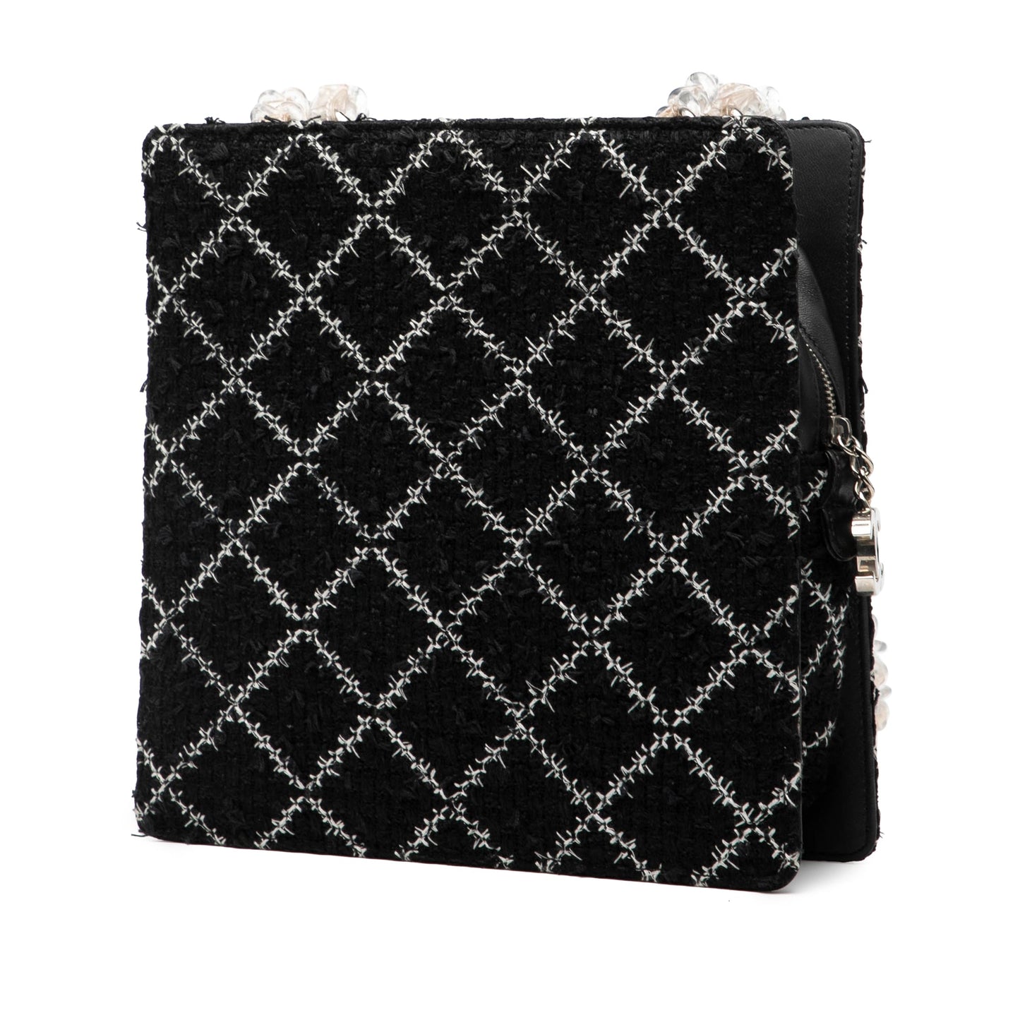 Chanel Tweed and Resin Zipped Chain Shopping Bag