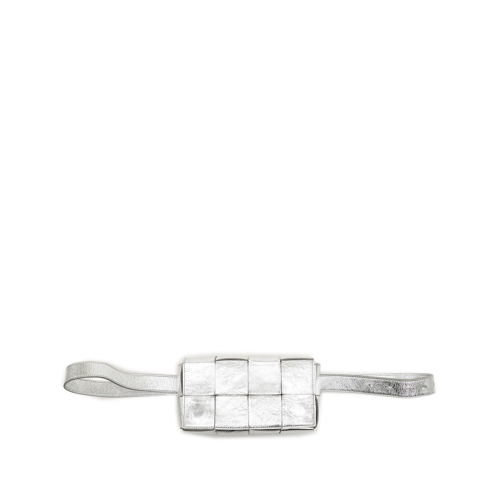 Bottega Veneta Mini Paper Calfskin Intrecciato Cassette Belt Bag