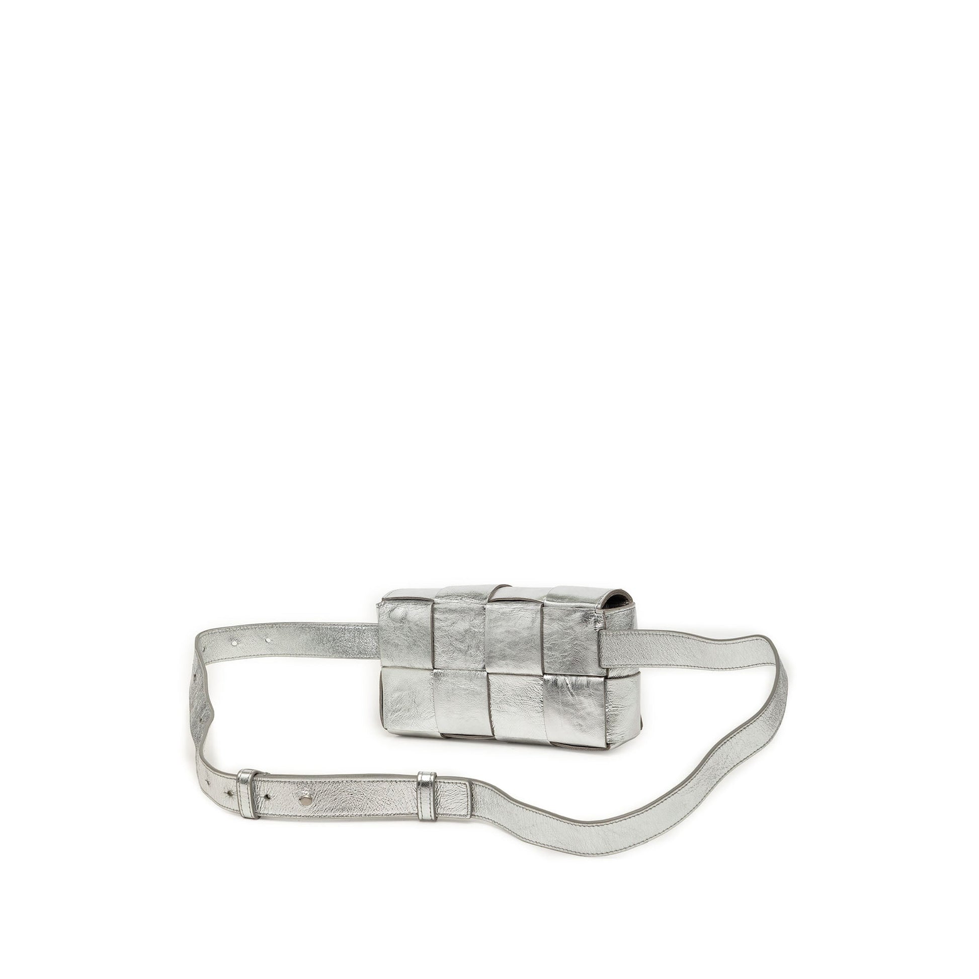 Bottega Veneta Mini Paper Calfskin Intrecciato Cassette Belt Bag