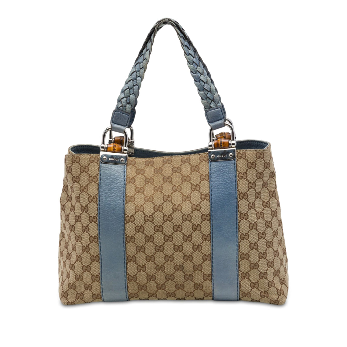 Gucci Medium GG Canvas Bamboo Libeccio Tote