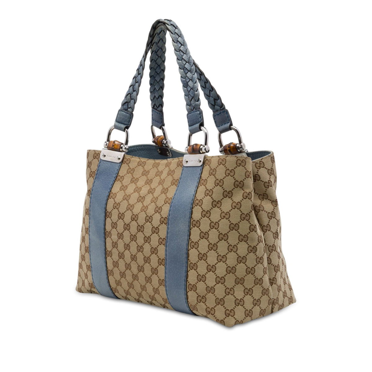 Gucci Medium GG Canvas Bamboo Libeccio Tote