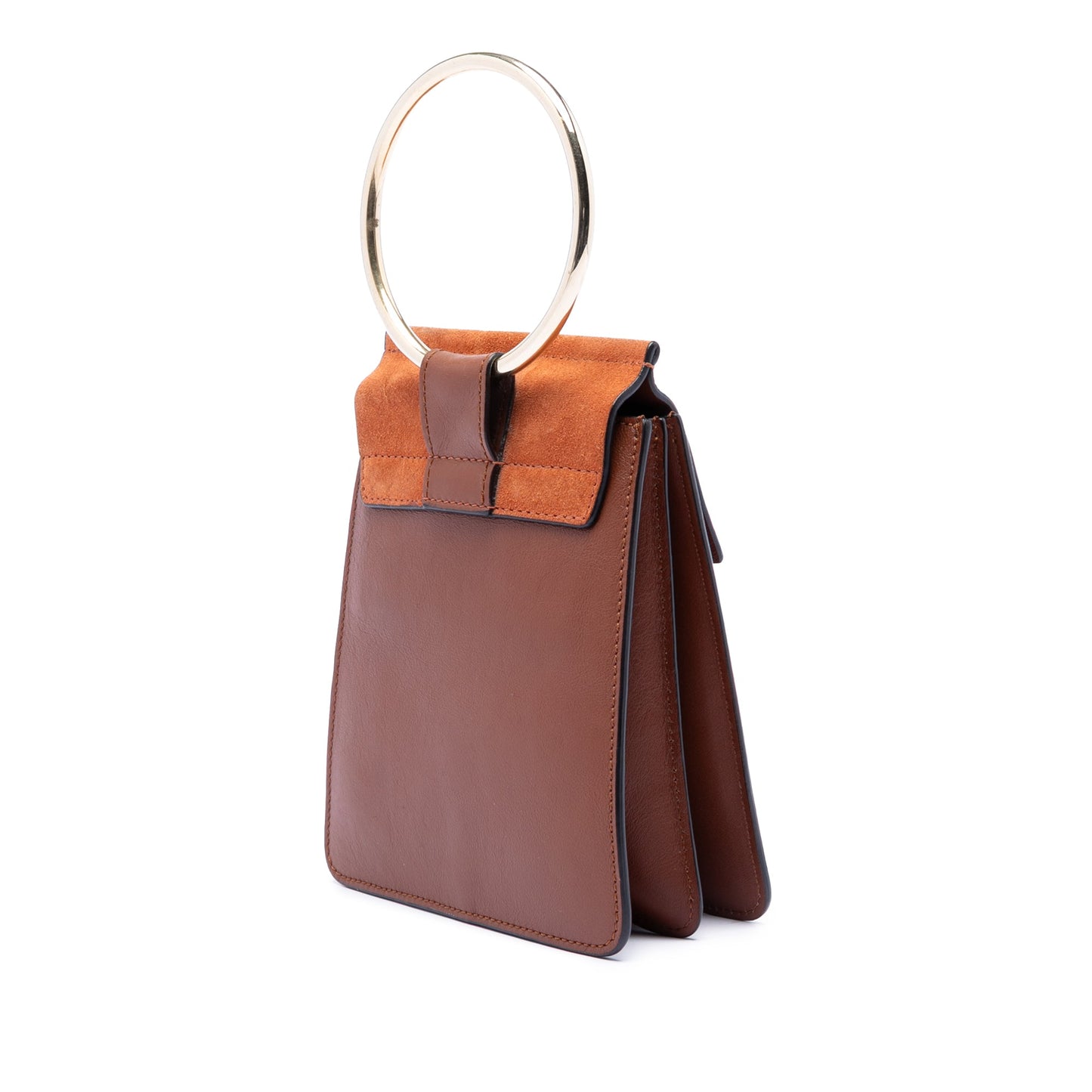 Chloé Mini Calfskin and Suede Faye Bracelet Bag