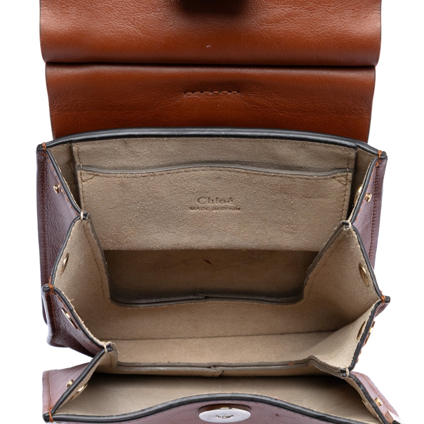 Chloé Mini Calfskin and Suede Faye Bracelet Bag