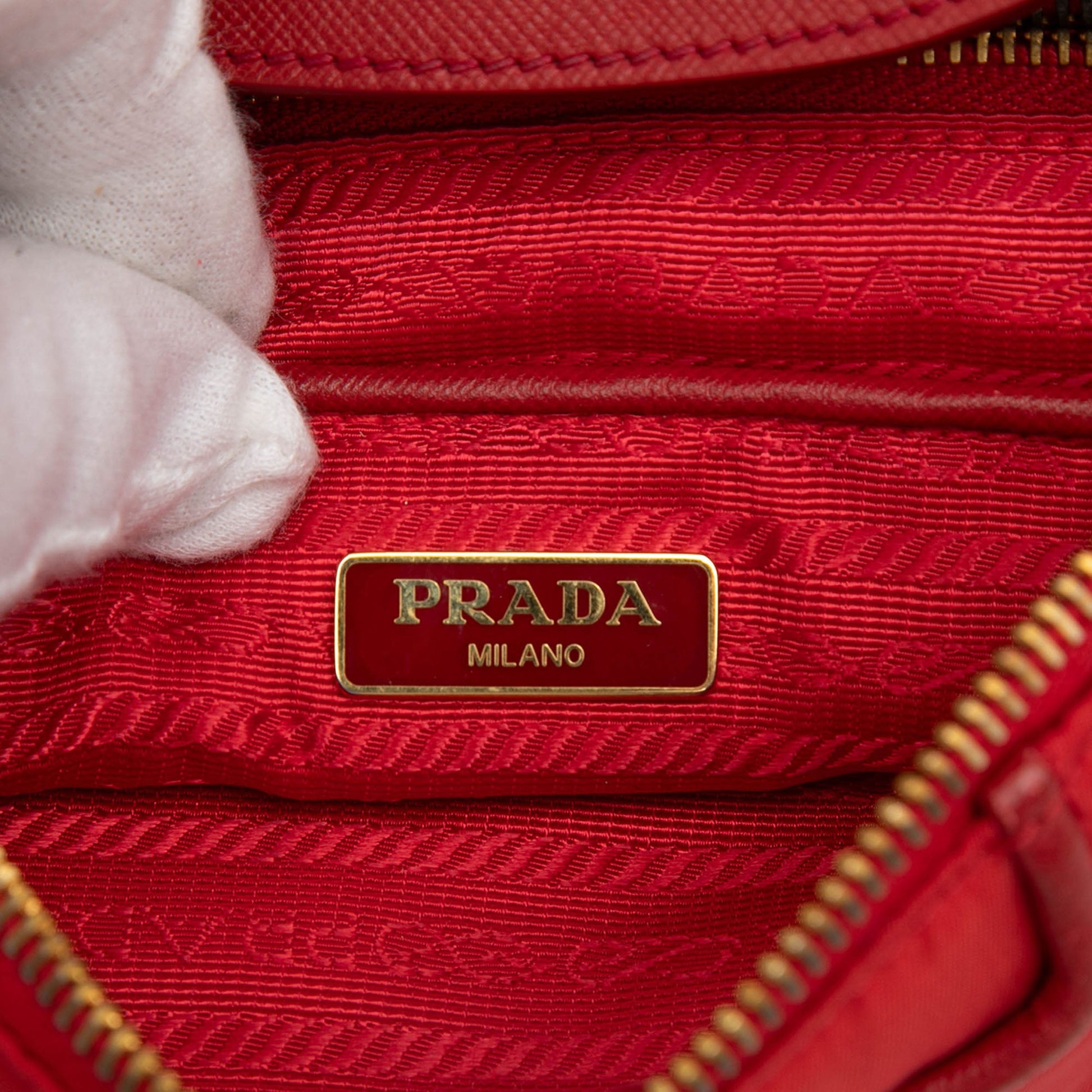 Saffiano Trimmed Tessuto Crossbody