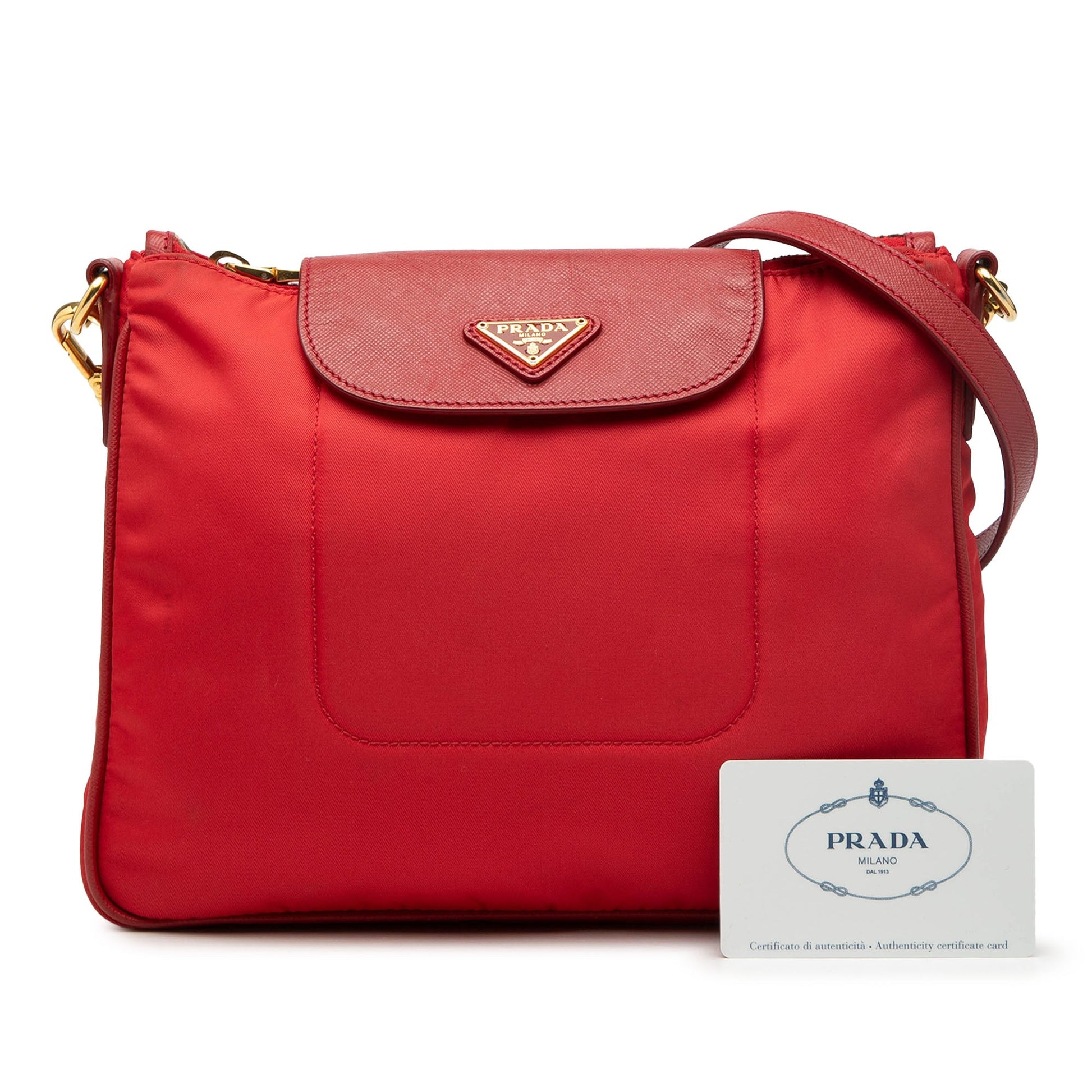 Saffiano Trimmed Tessuto Crossbody