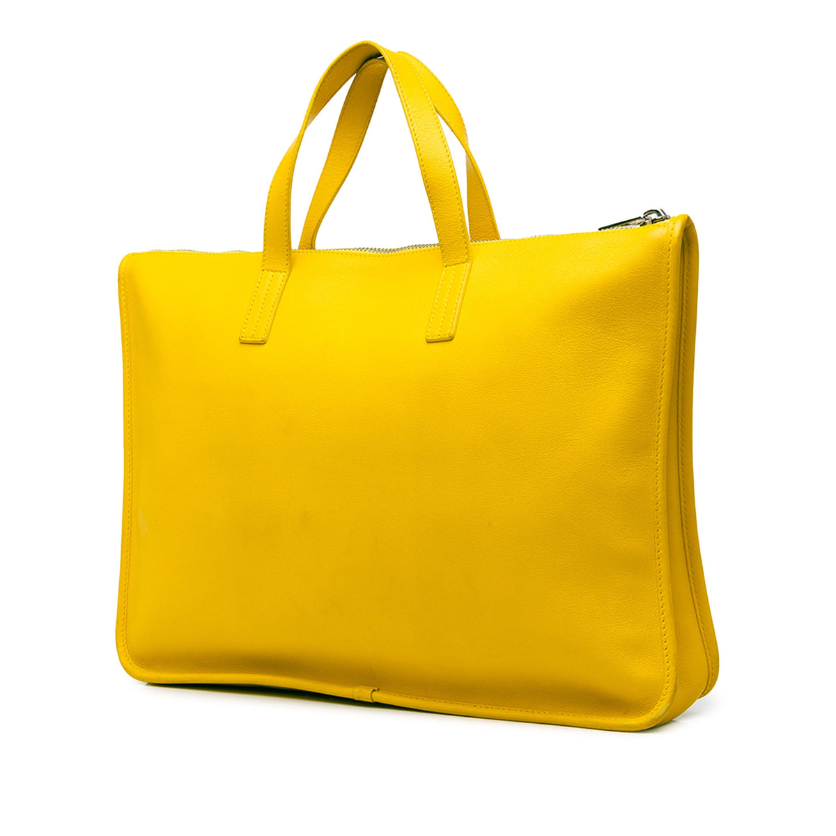 LOEWE Leather Anagram Toledo Briefcase — Yellow