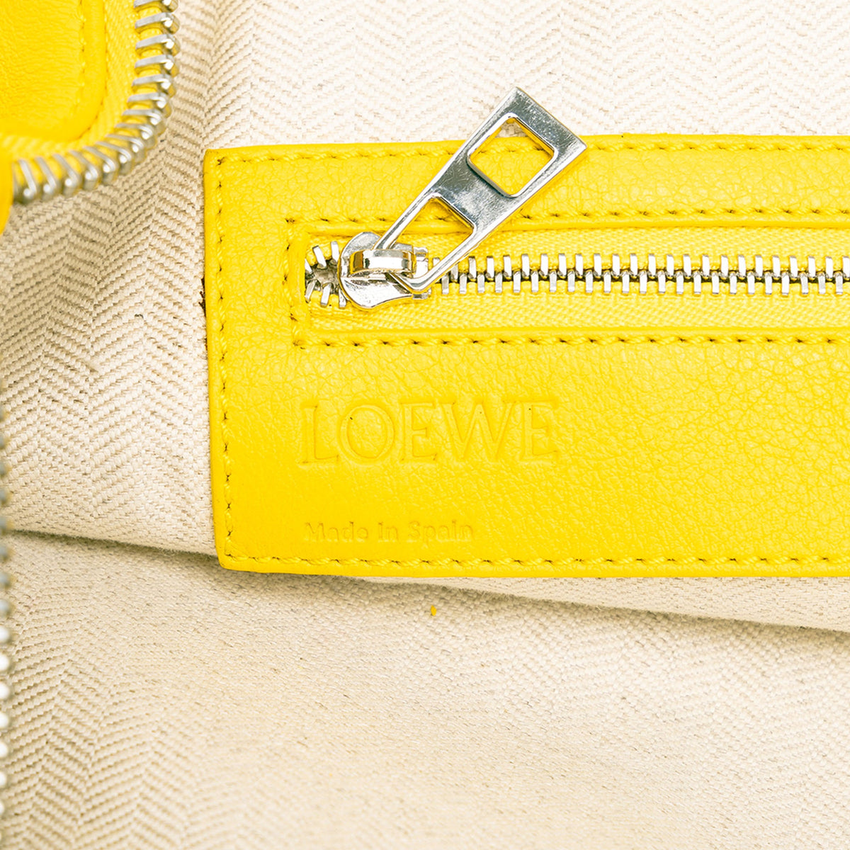 LOEWE Leather Anagram Toledo Briefcase — Yellow