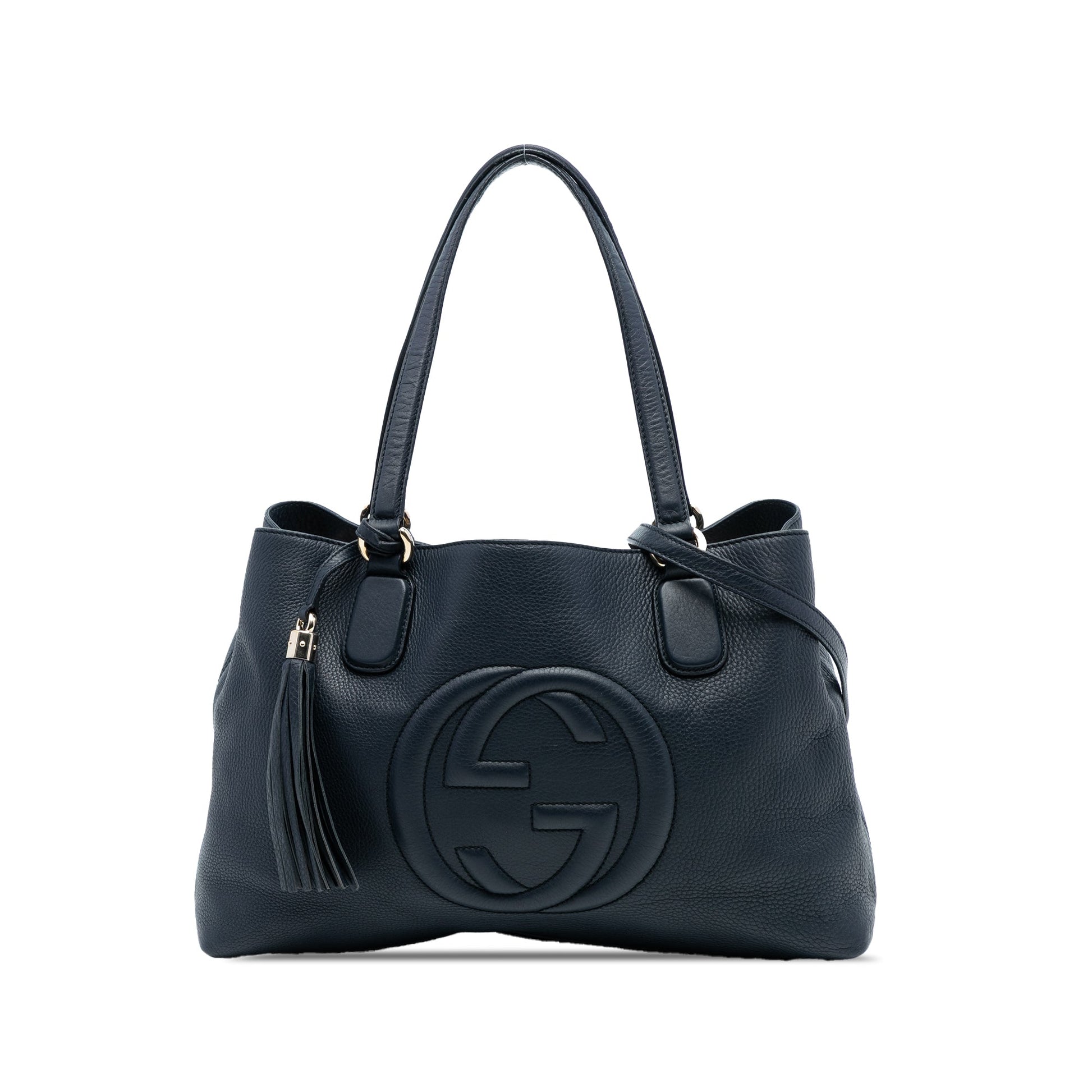 Gucci Medium Pebbled Calfskin Soho Working Satchel